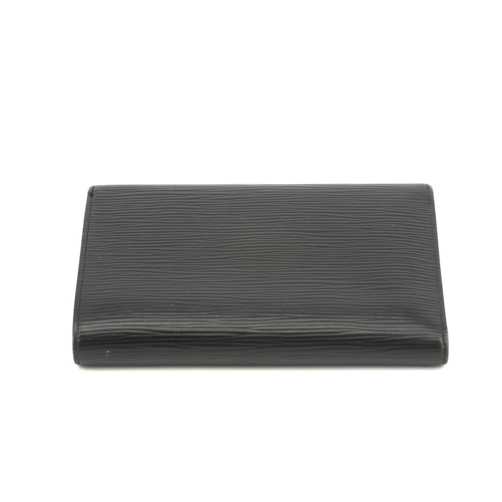 Louis Vuitton Black Epi Leather Ludlow Trifold Wallet #3716