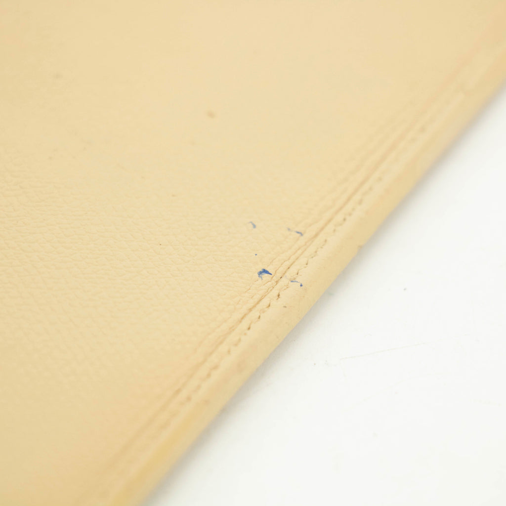 Chanel Beige Leather Long Bifold Wallet #3719