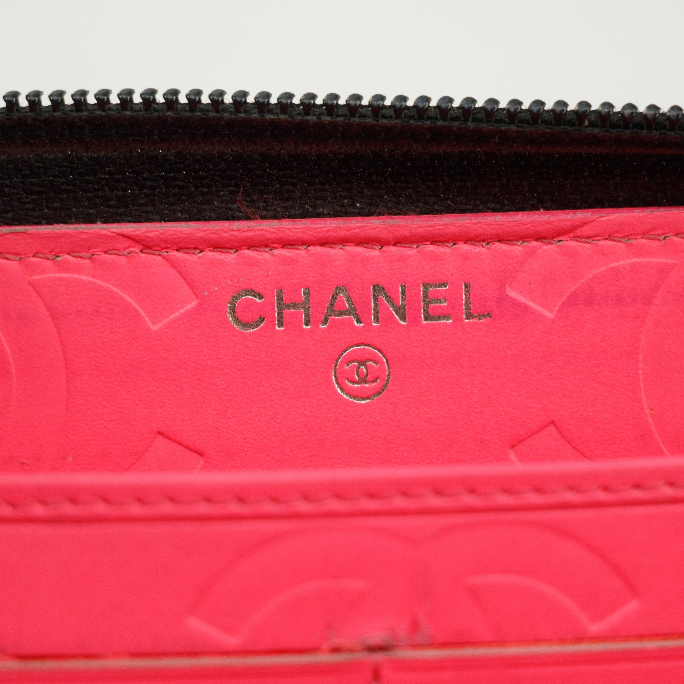 Chanel Cambon CC Black Zip Around Wallet 14 Series #3731