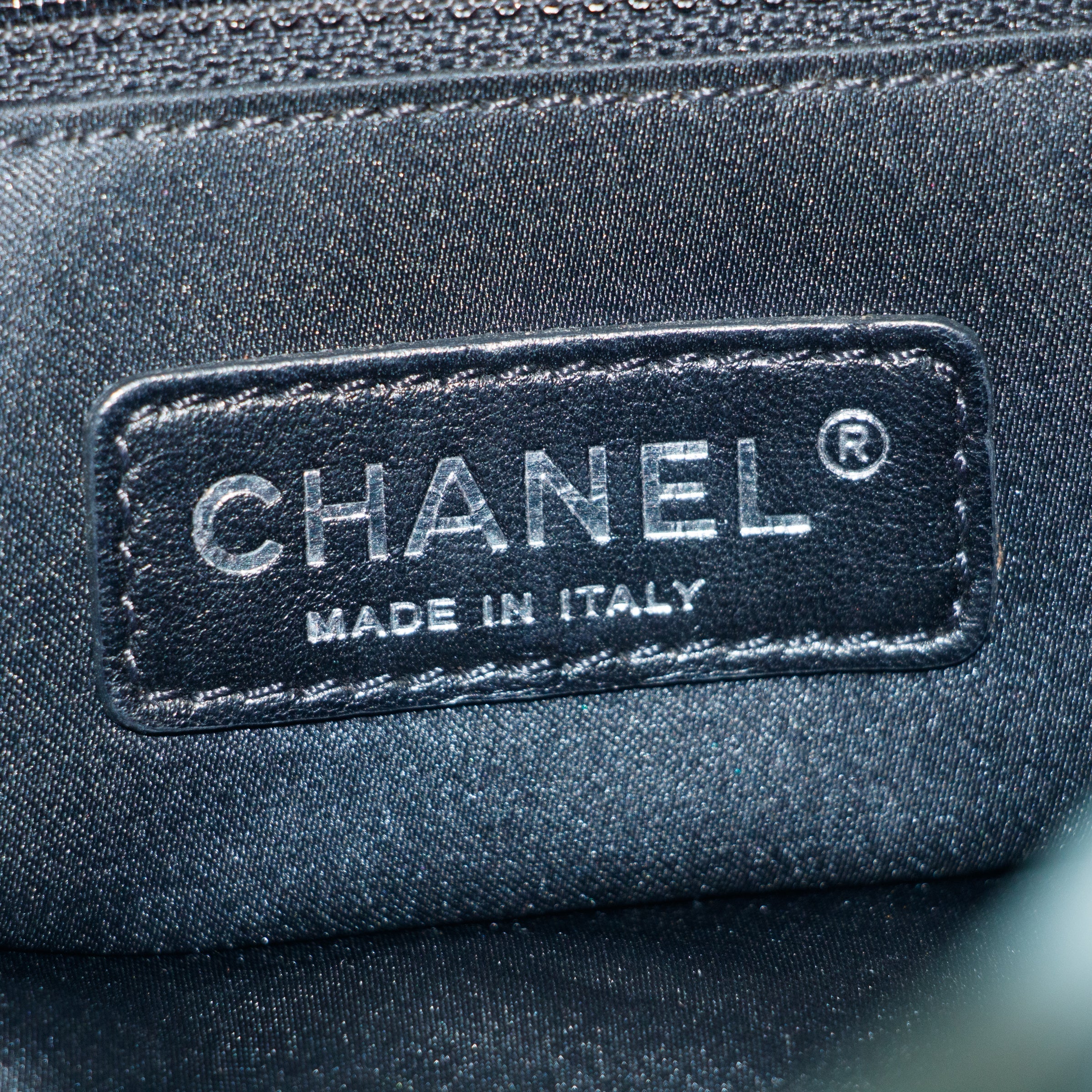 Chanel Blue Lambskin Quilted Gunmetal Chain Shoulder Bag #3741