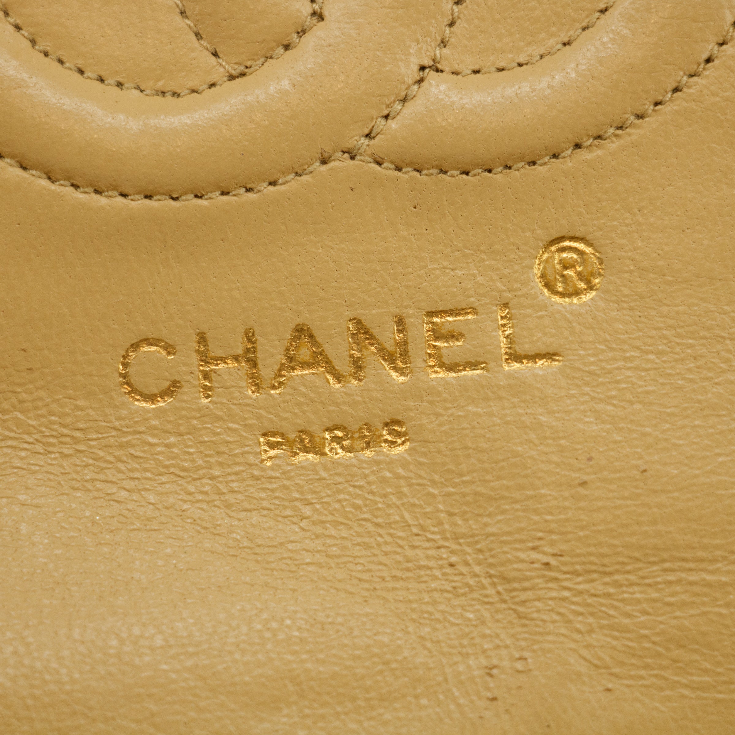 Chanel Lambskin Beige Quilted Chain Shoulder Bag #3772