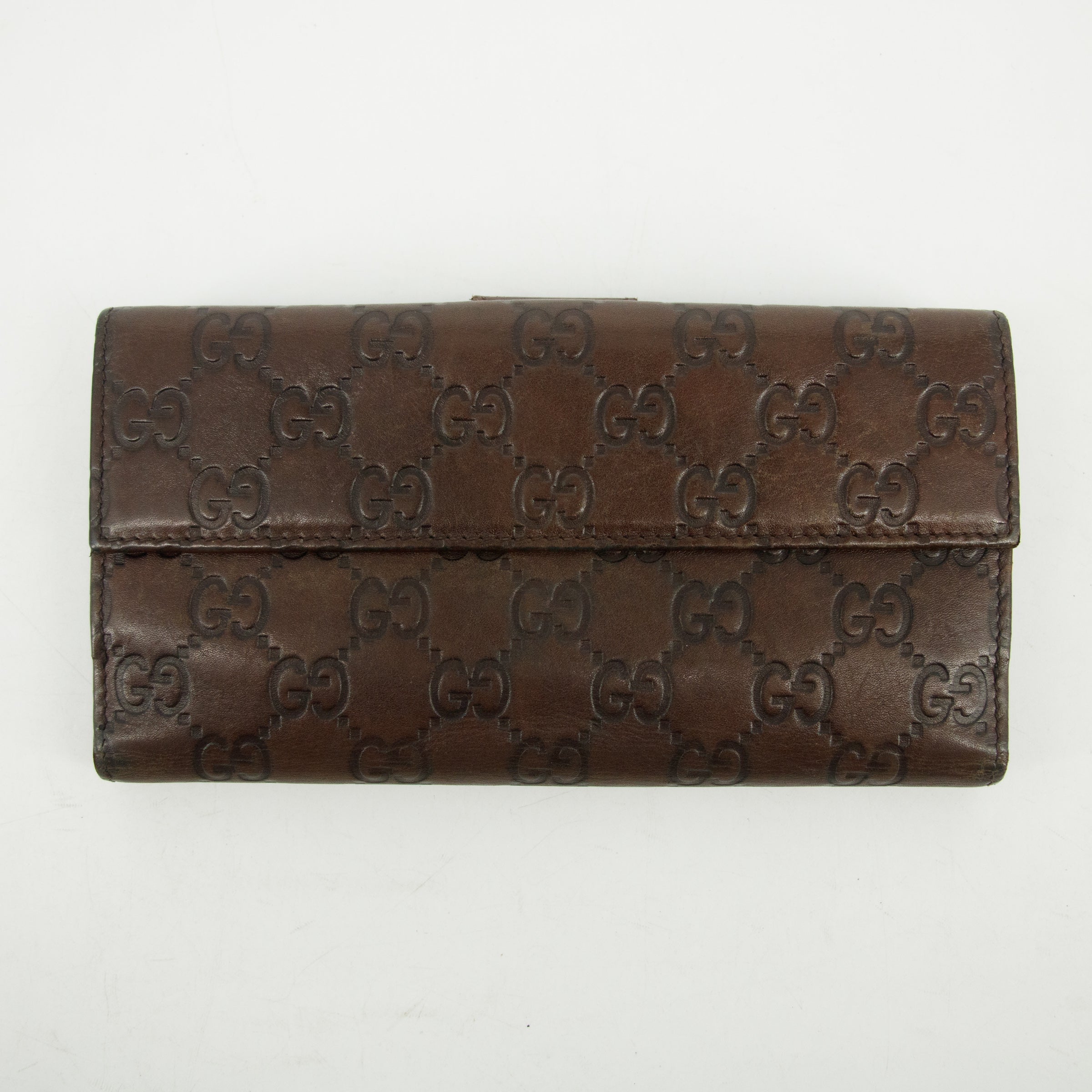 Gucci Guccissima Brown Long Wallet #3812