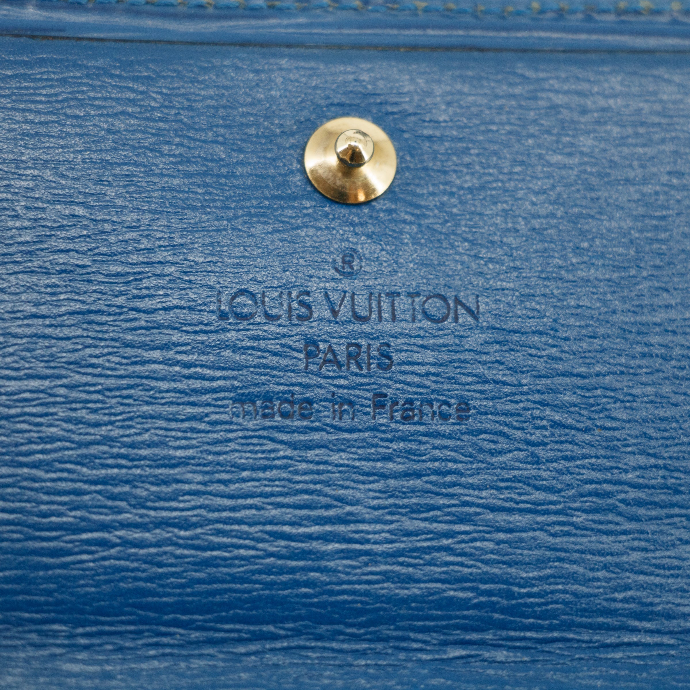 Louis Vuitton Blue Epi Leather Elise Wallet #3829