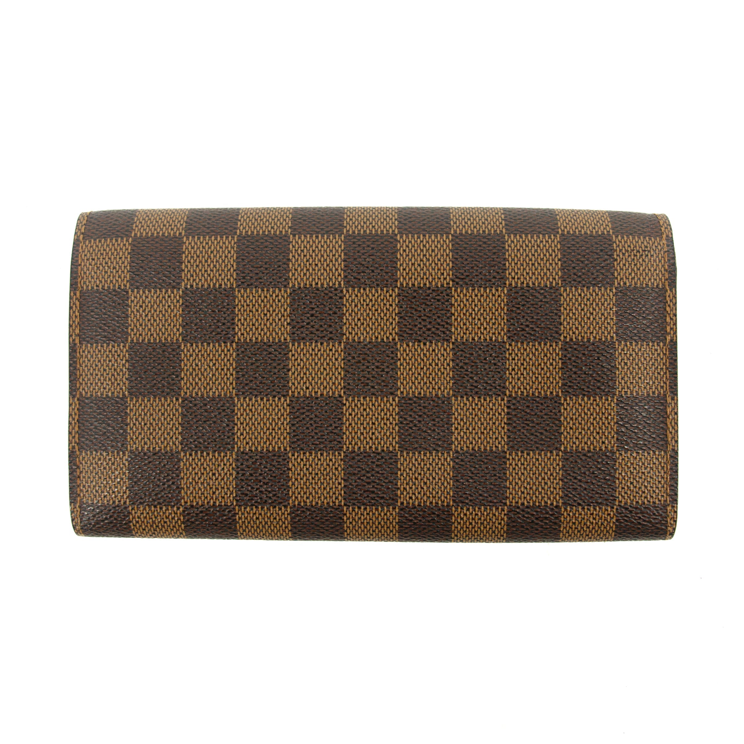 Louis Vuitton Damier Ebene Sarah Long Wallet #3838