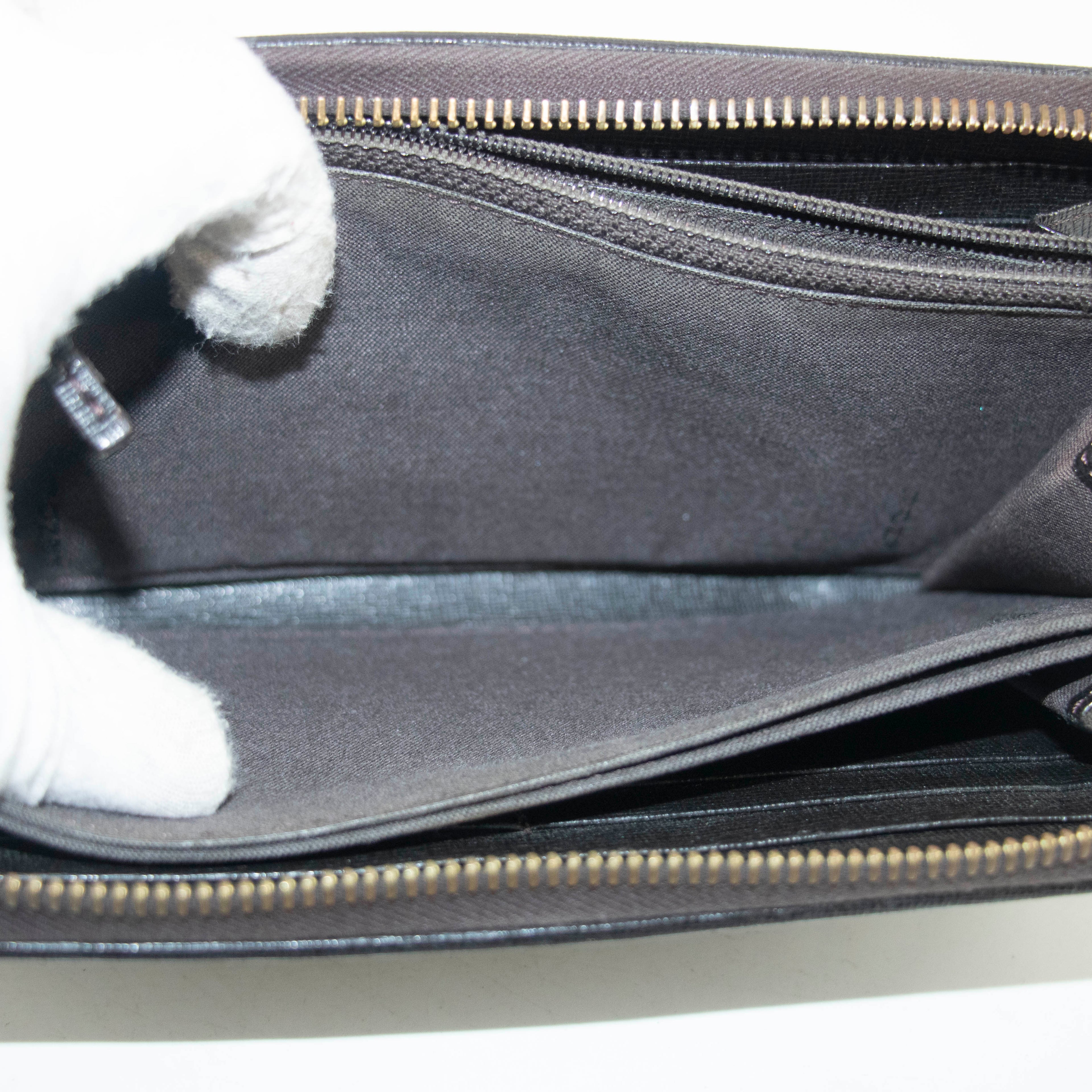 Fendi Brown Zucca Zippy Long Wallet #3855