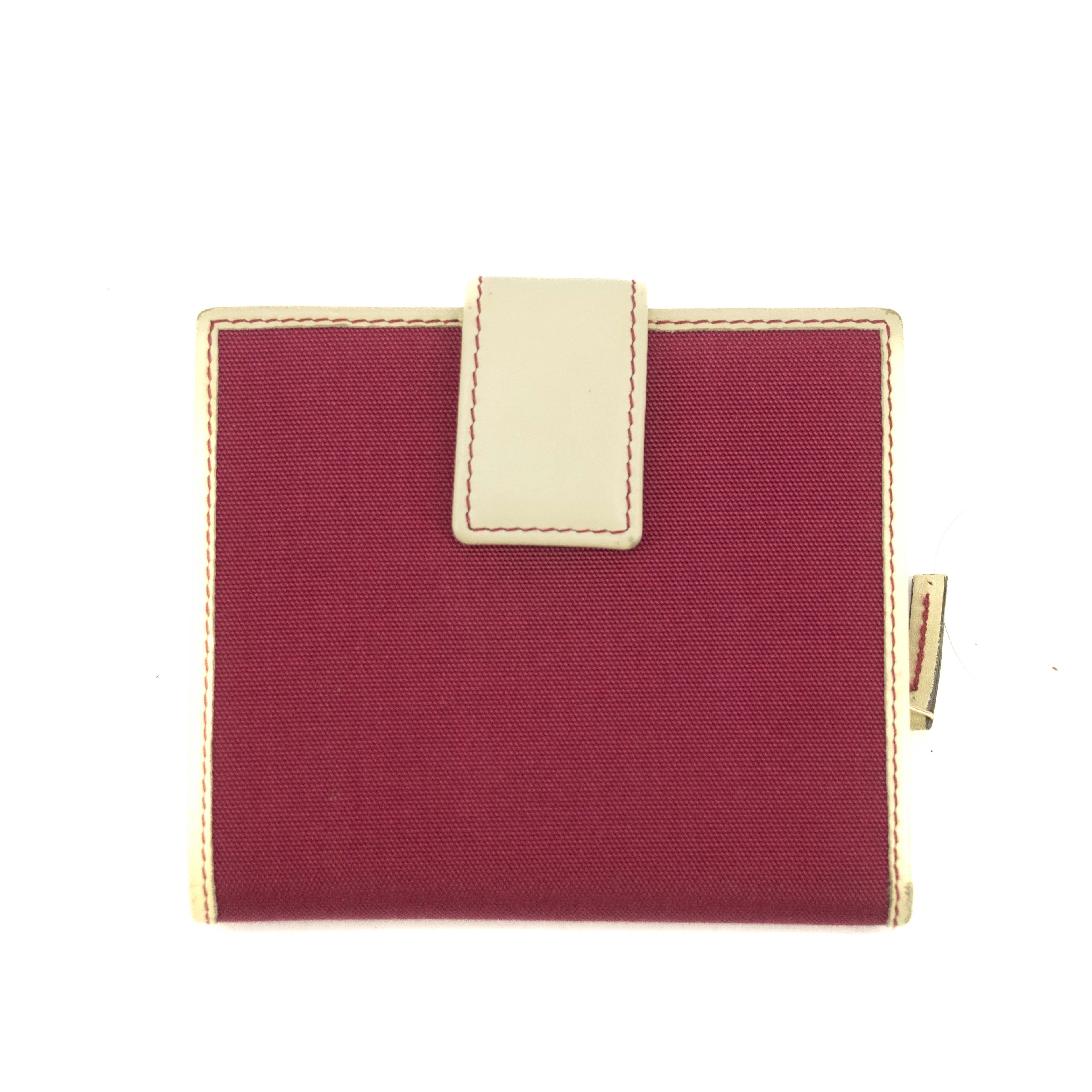 Gucci Pink x White Nylon Compact Wallet #3863