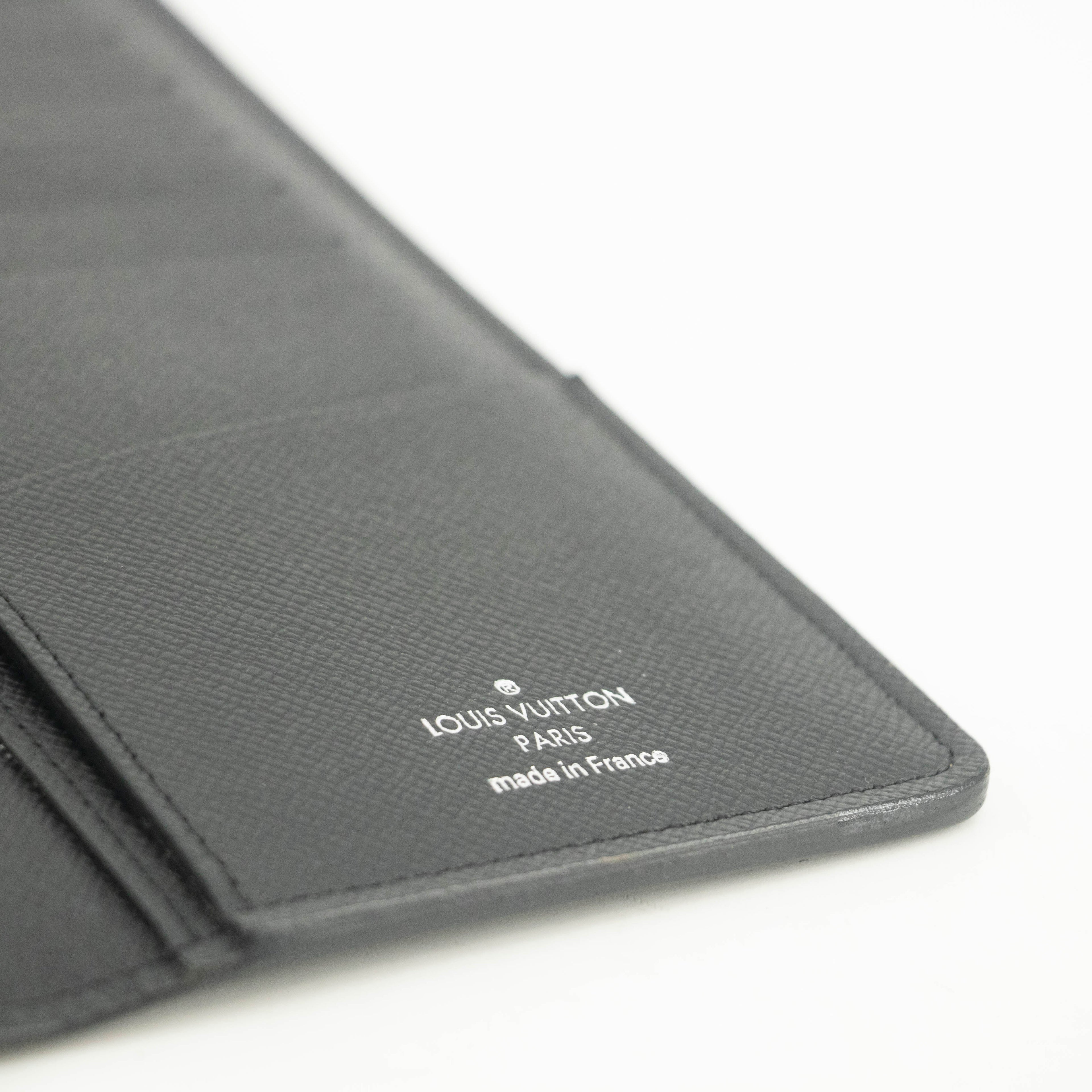 Louis Vuitton Taiga Leather Black Long Wallet #3906