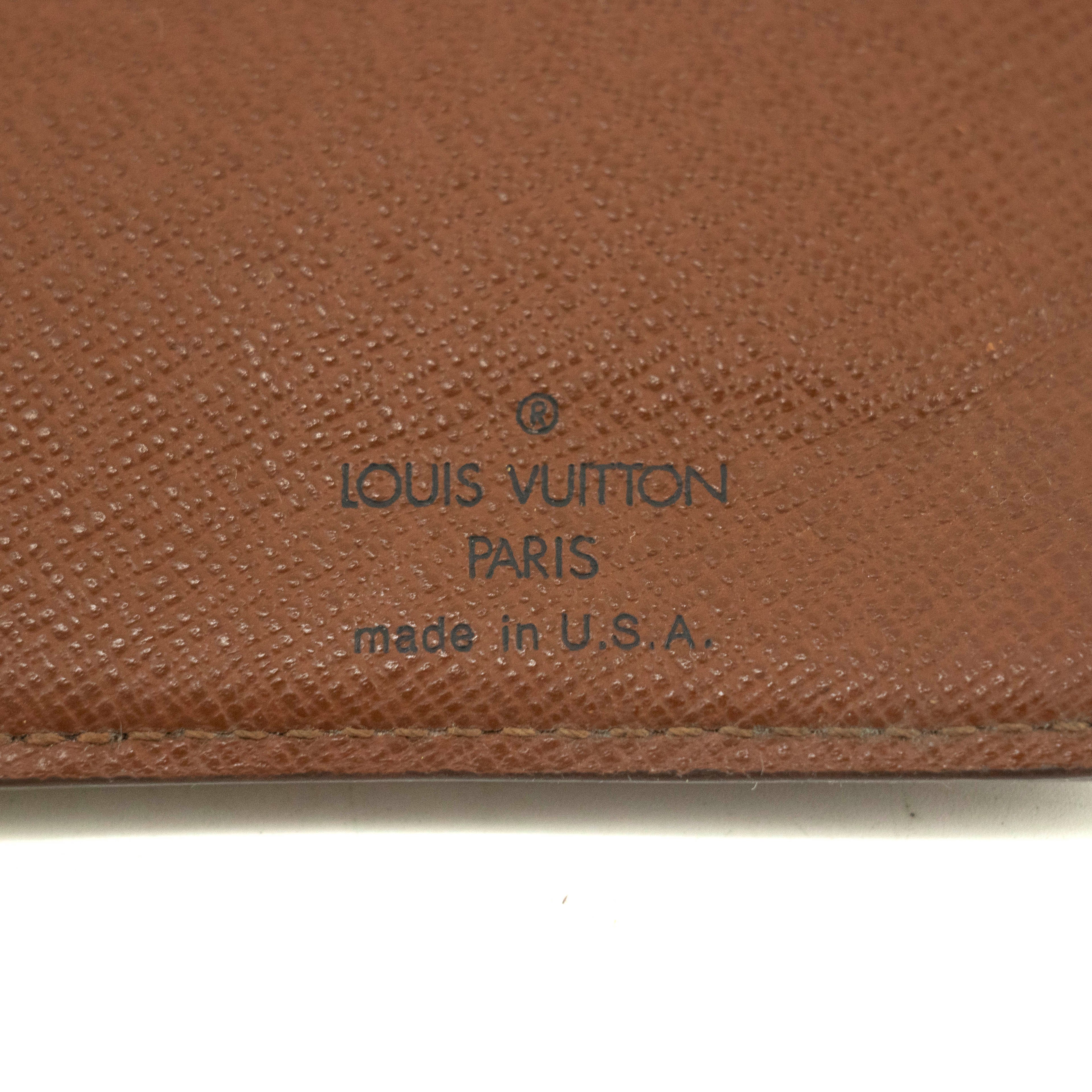 Louis Vuitton Monogram Canvas Brown Kisslock Wallet #3909
