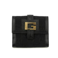 Gucci Black Vintage G Square Logo Compact Wallet #3919