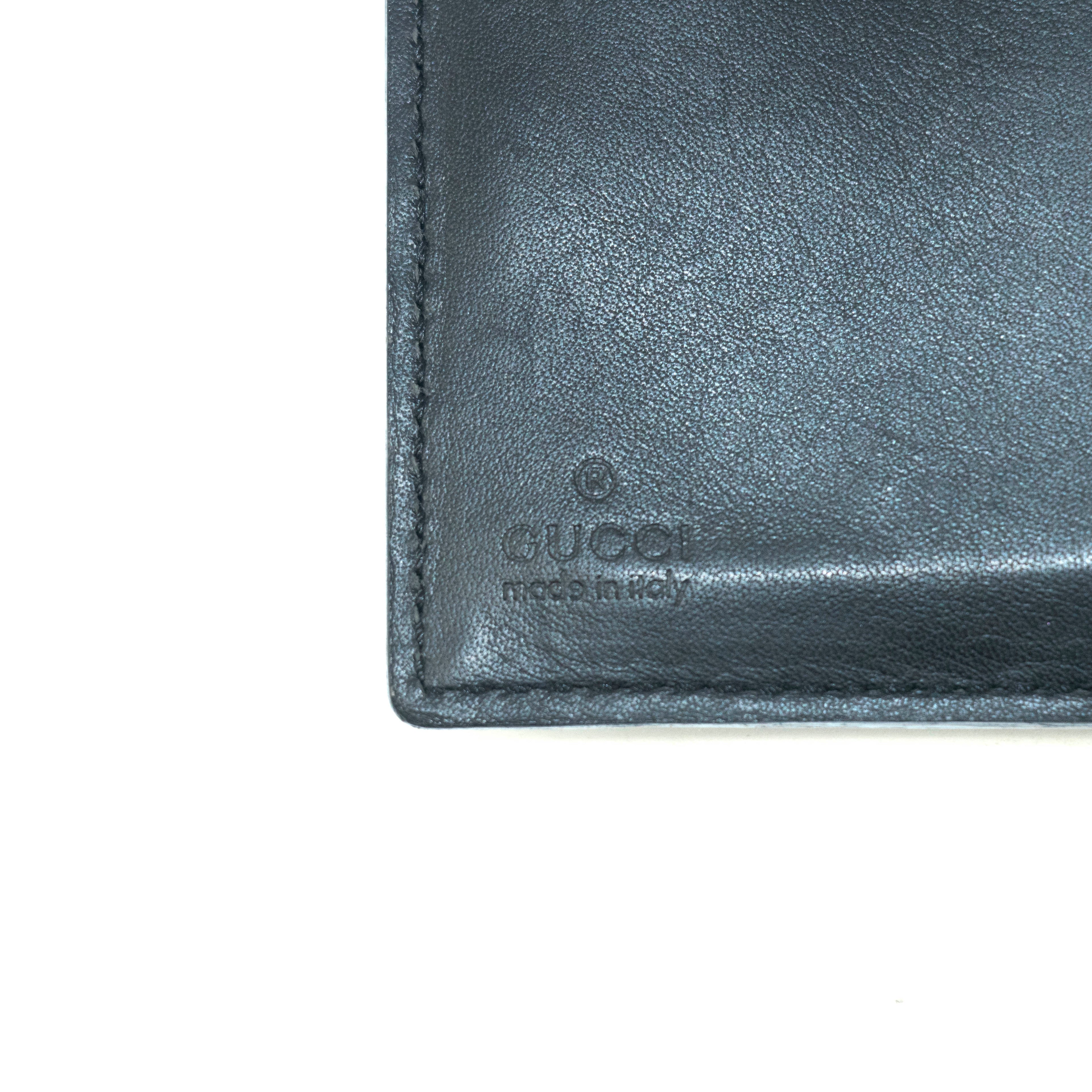 Gucci Black Vintage G Square Logo Compact Wallet #3919