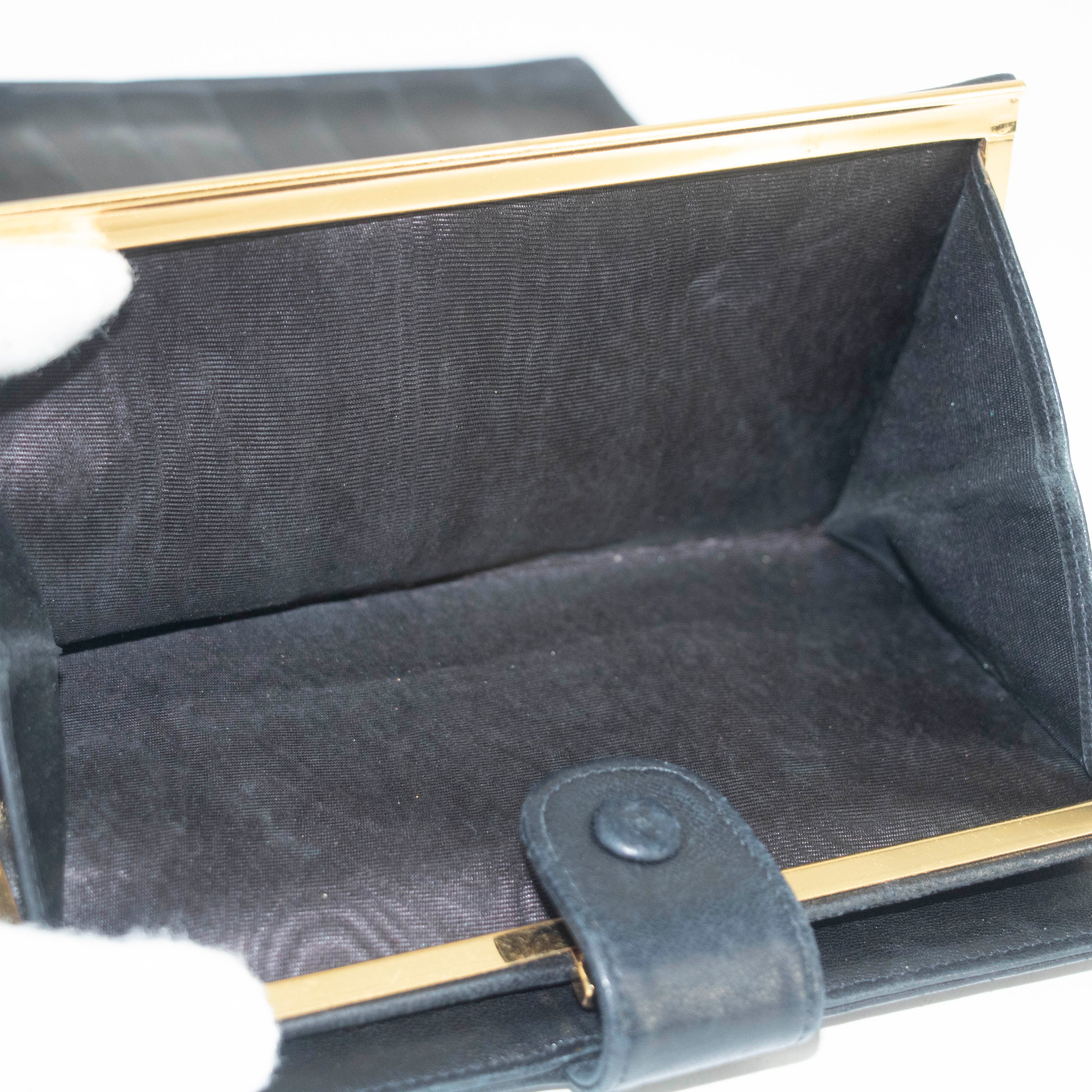 Chanel Black Lambskin Bifold Long Wallet #3925