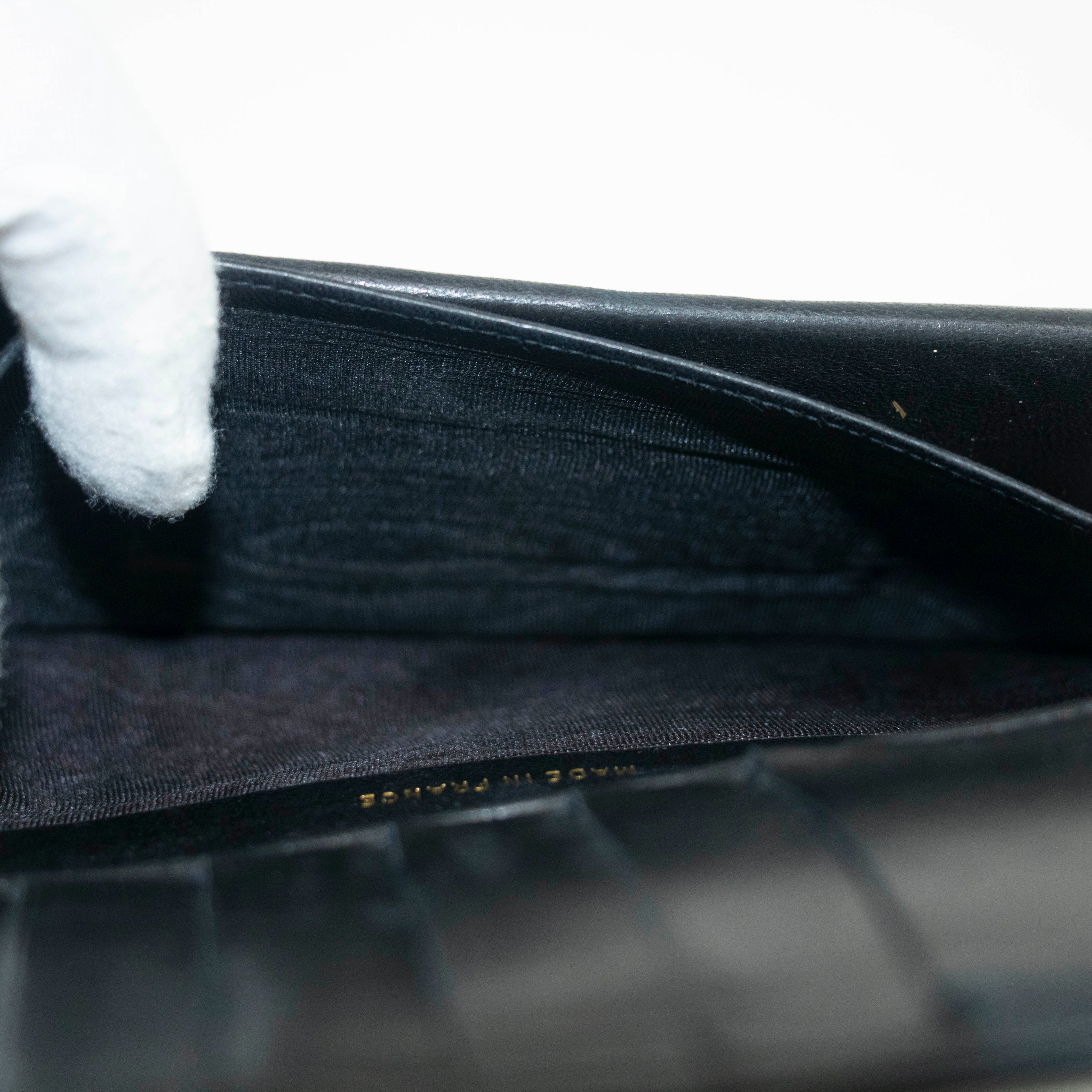 Chanel Black Lambskin Bifold Long Wallet #3925