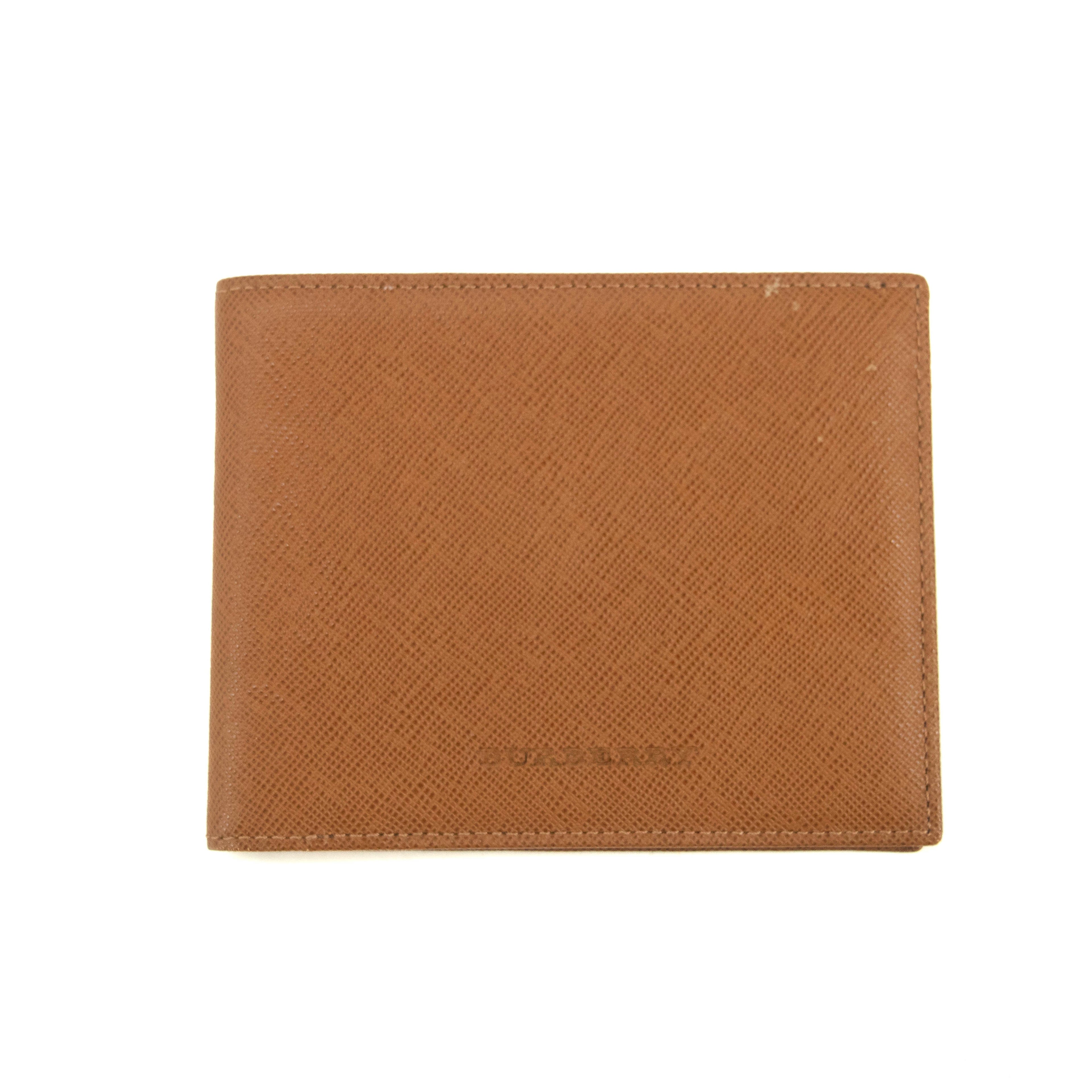 Burberry Brown Leather Bifold Wallet #3926
