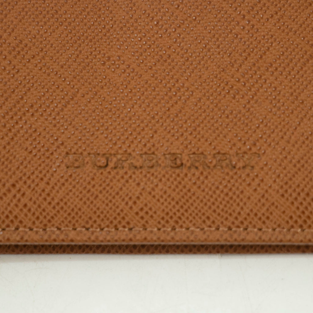 Burberry Brown Leather Bifold Wallet #3926
