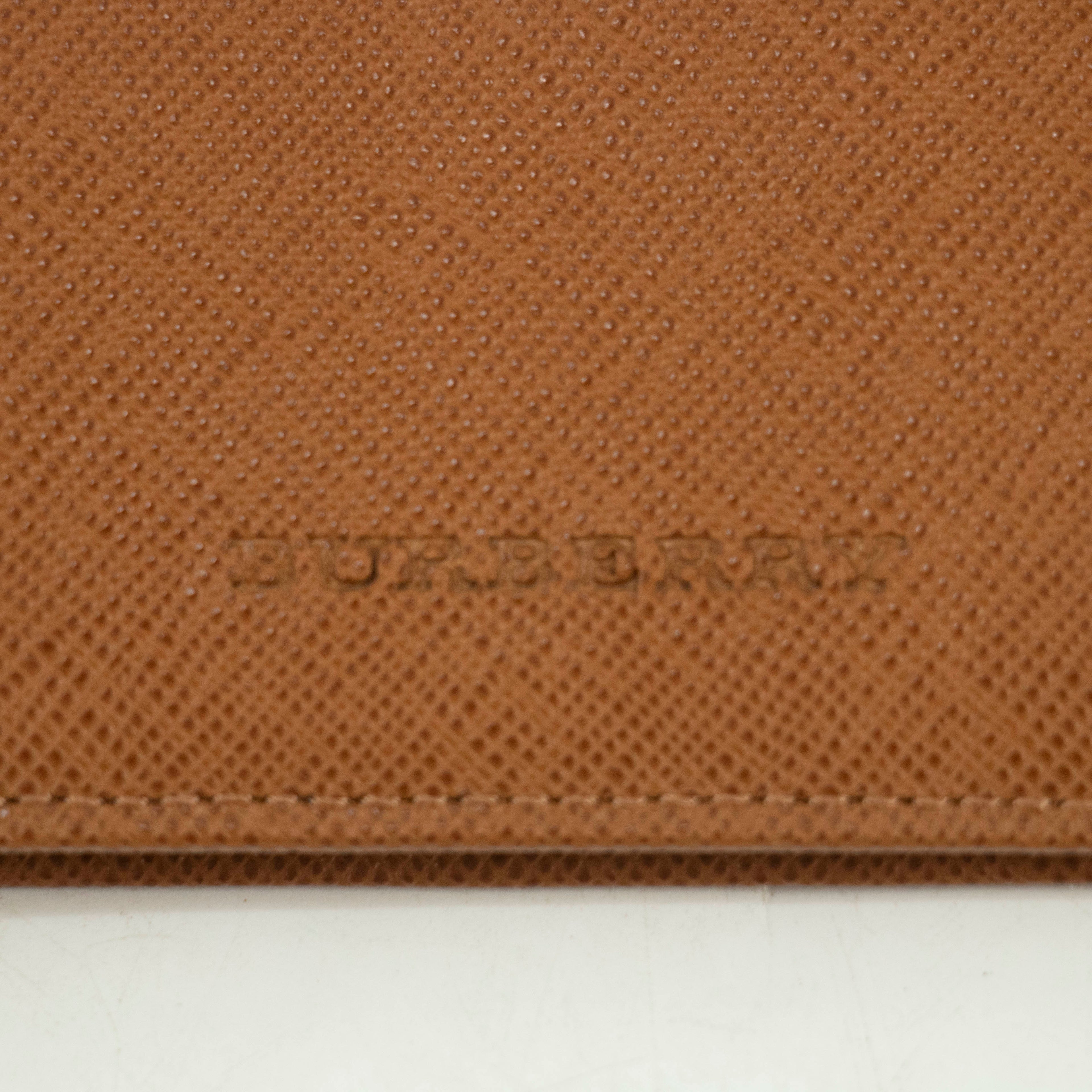 Burberry Brown Leather Bifold Wallet #3926