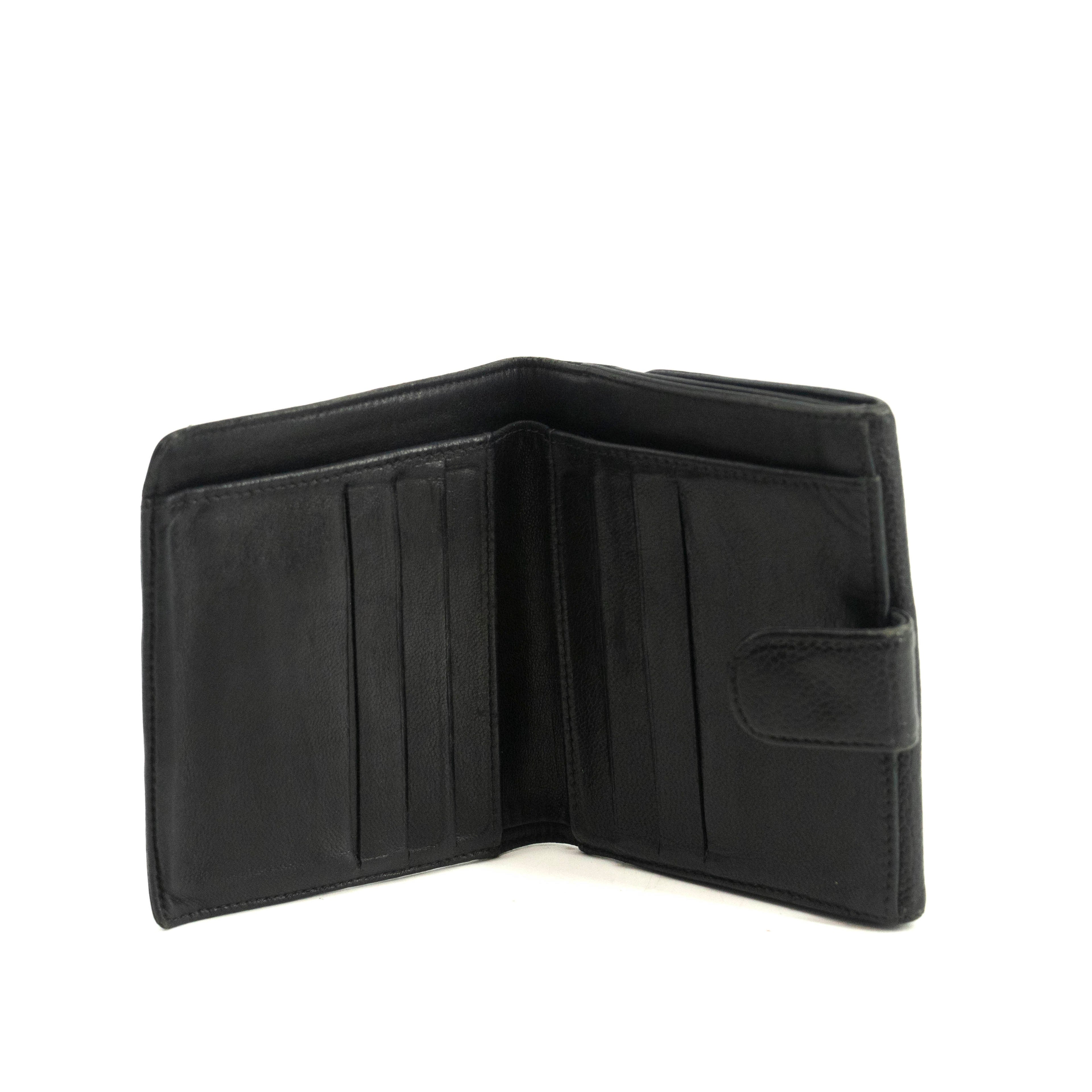 Chanel Caviar Skin Black Compact Wallet #3929