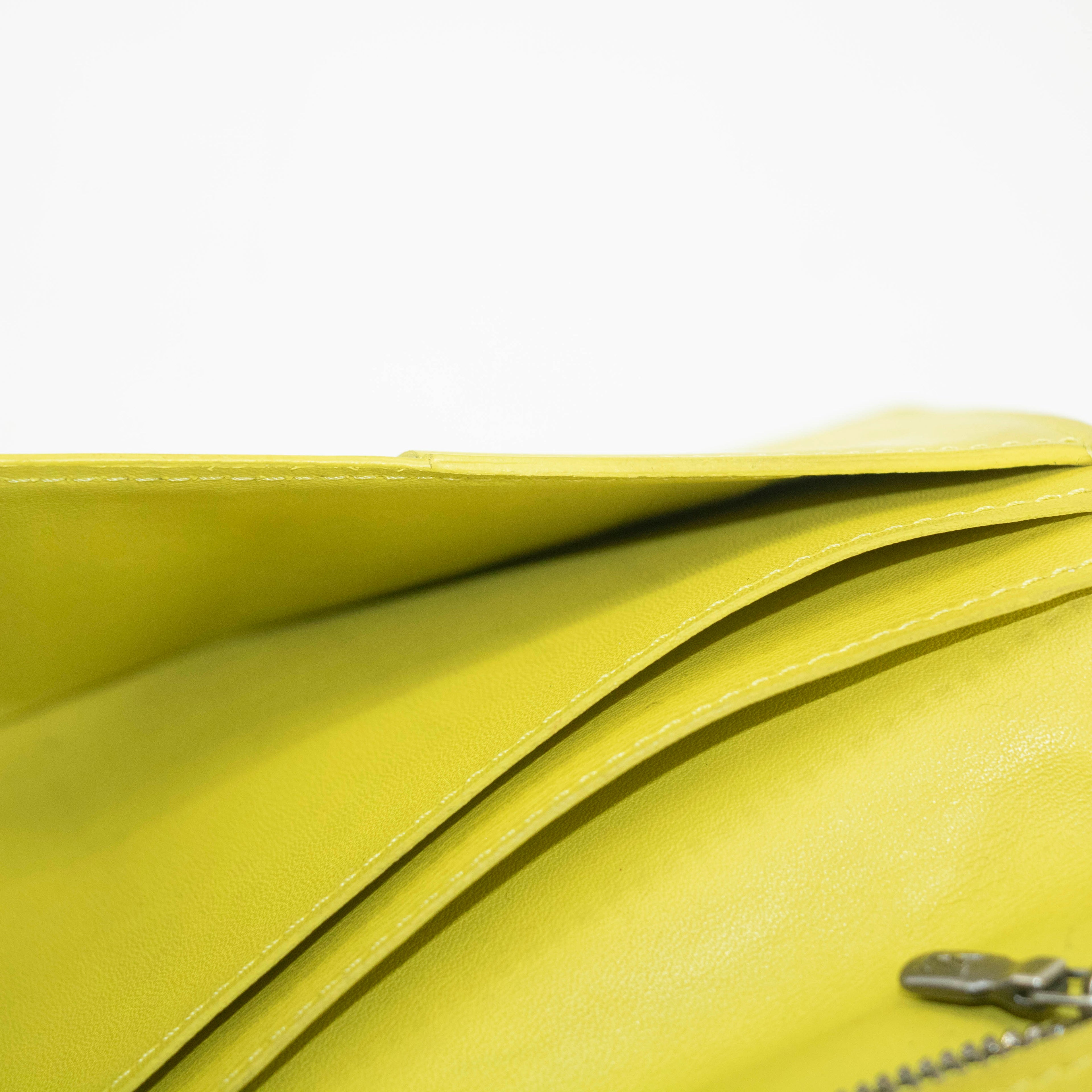 Louis Vuitton Damier Infini Yellow Bifold Long Wallet #3934