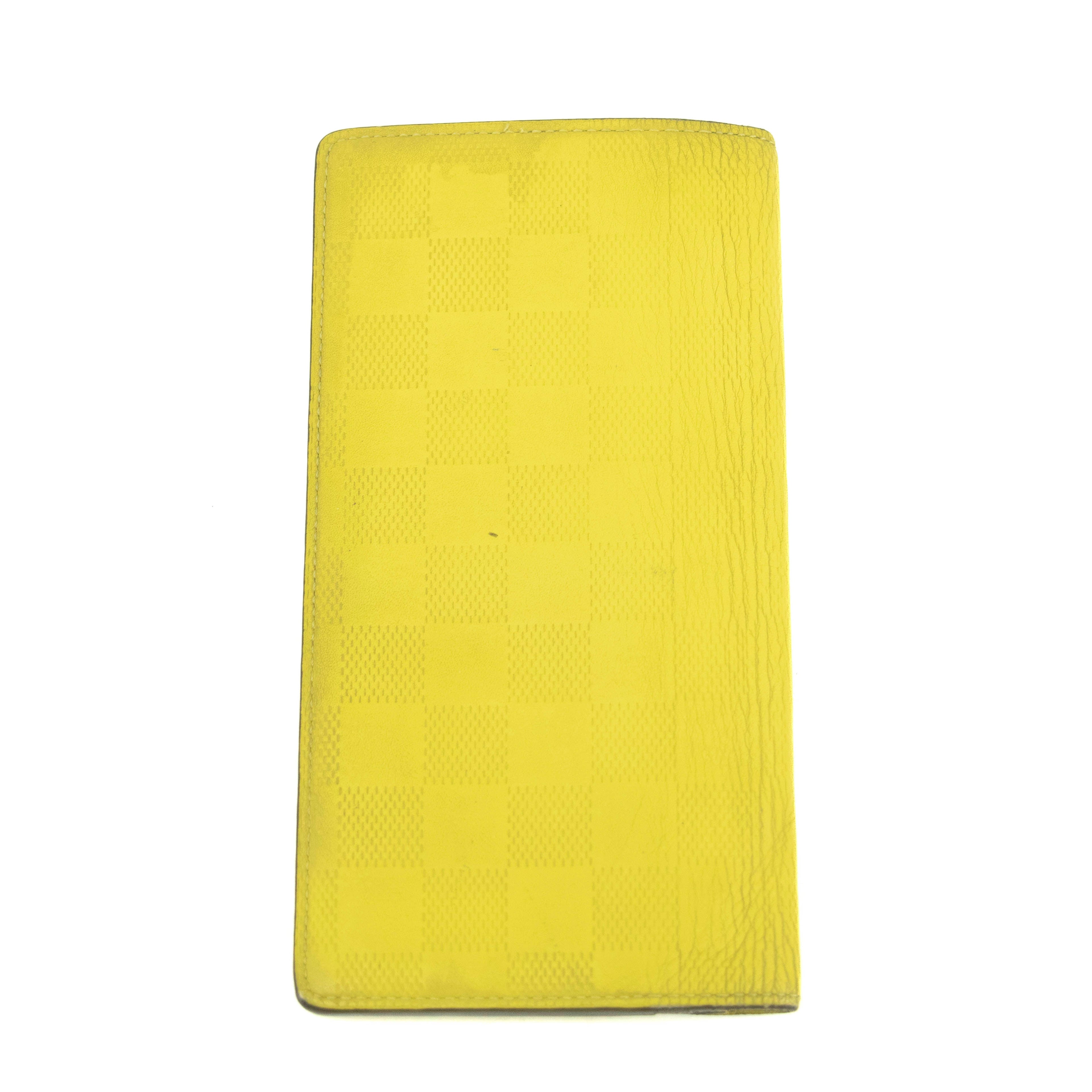 Louis Vuitton Damier Infini Yellow Bifold Long Wallet #3934