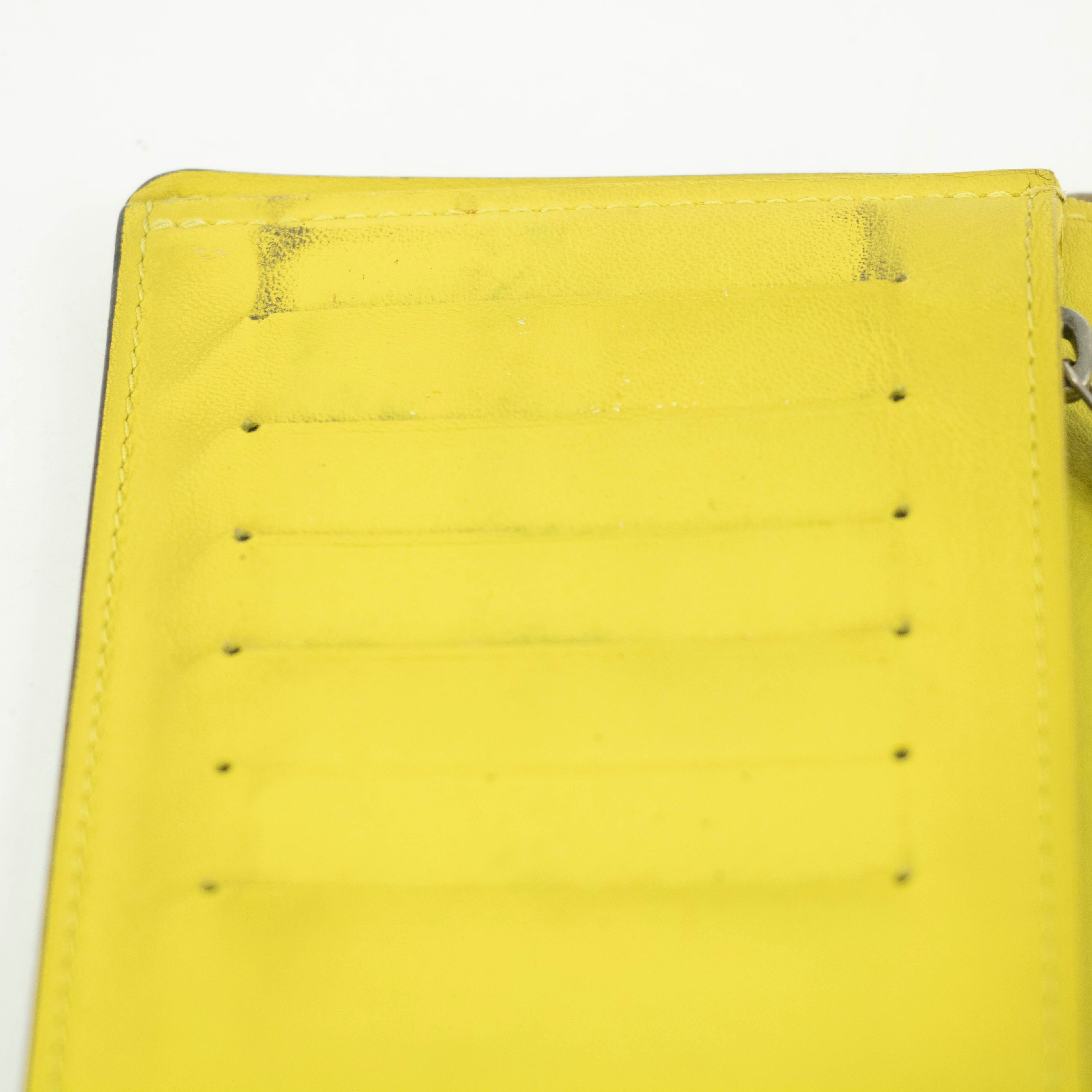 Louis Vuitton Damier Infini Yellow Bifold Long Wallet #3934