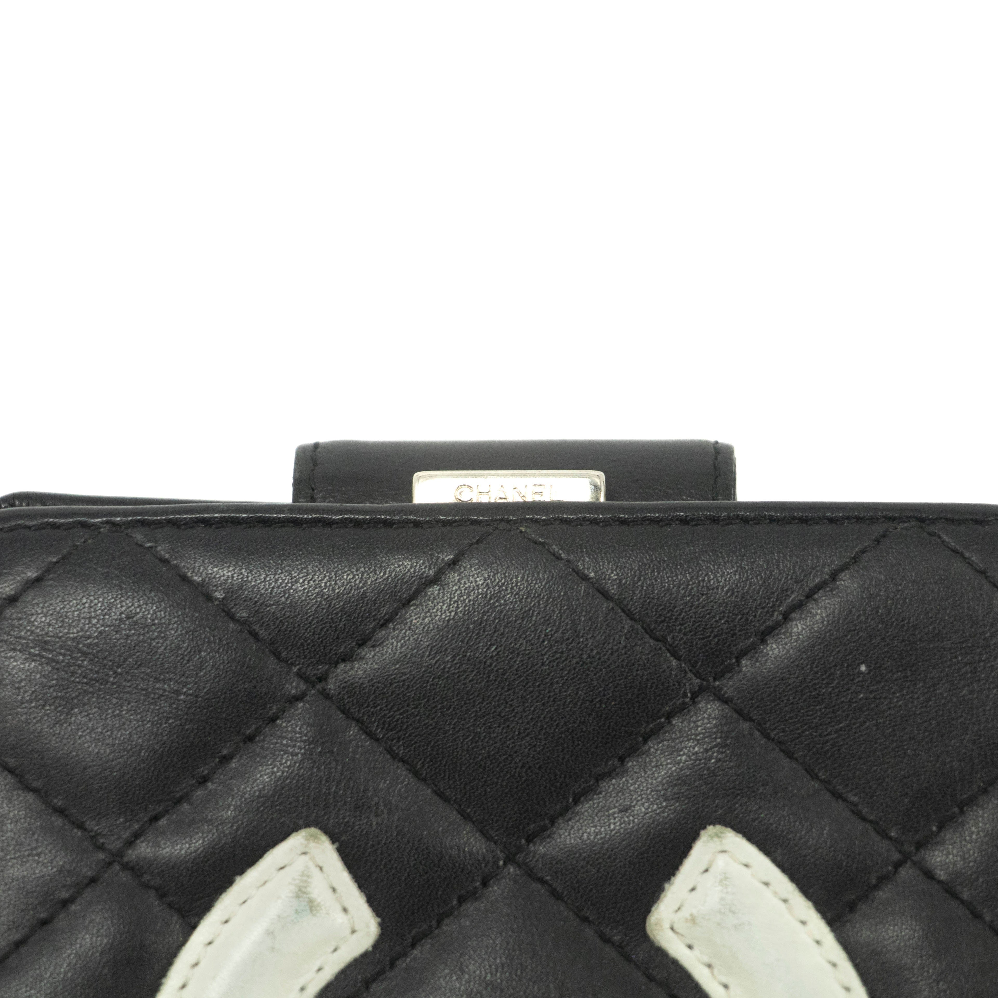 Chanel Quilted Cambon Black Compact Wallet #3946