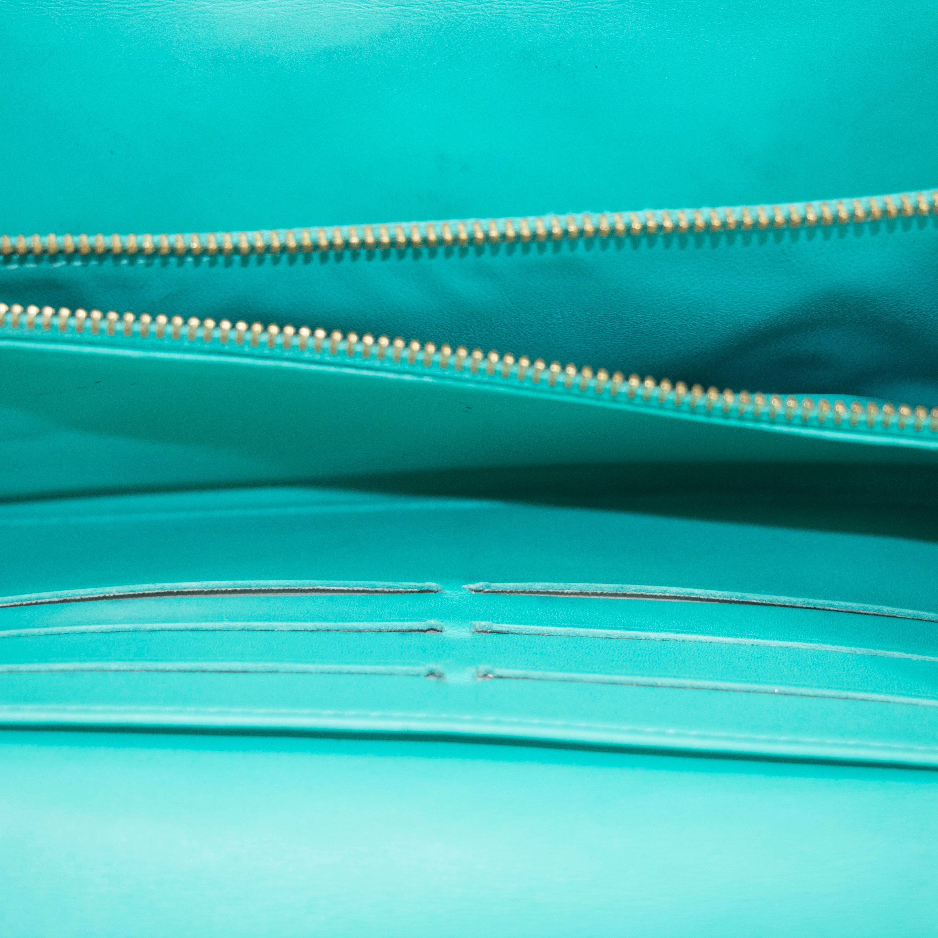 Louis Vuitton Green Vernis Sarah Long Wallet #3951