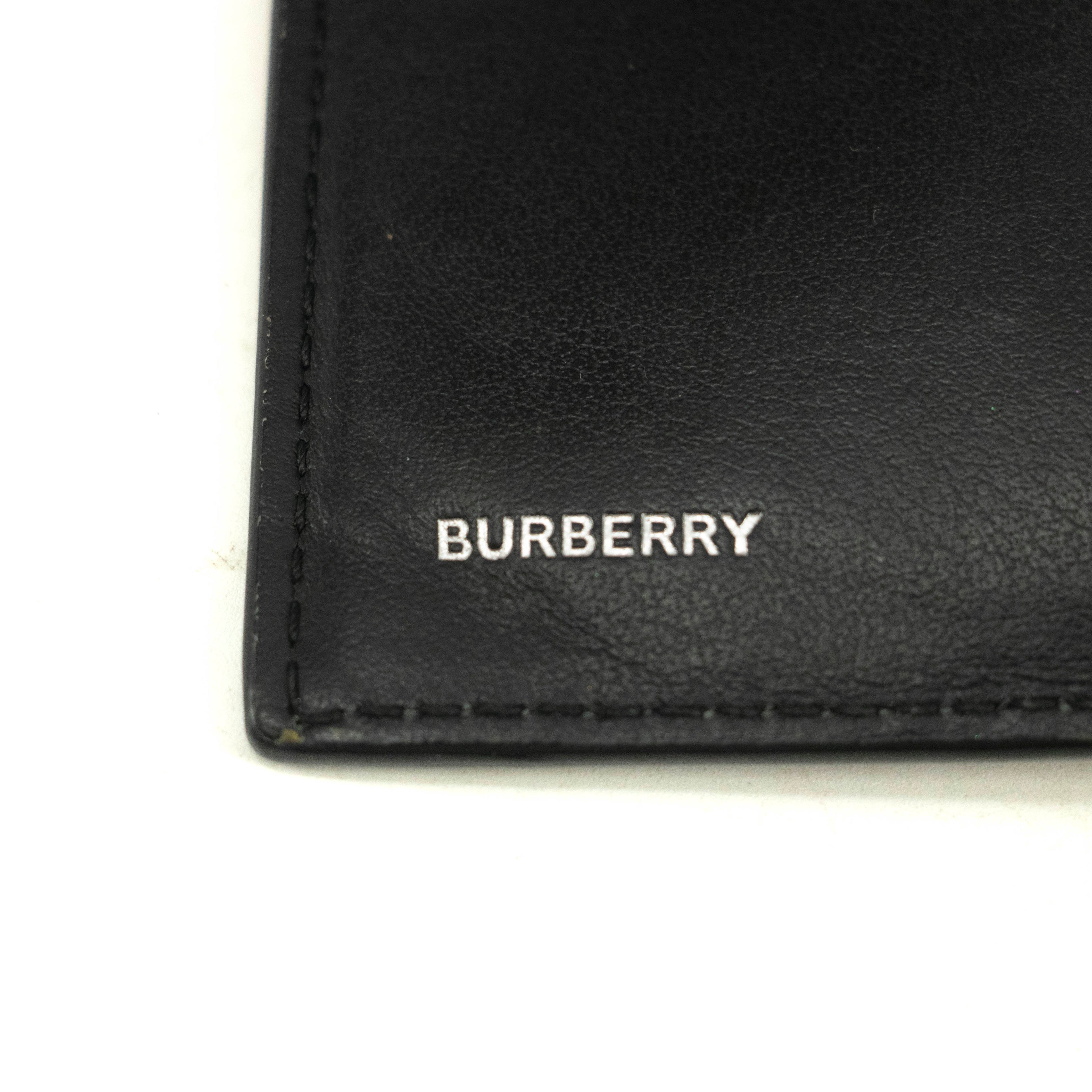 Burberry Vintage Black Check Trifold Compact Wallet #3958