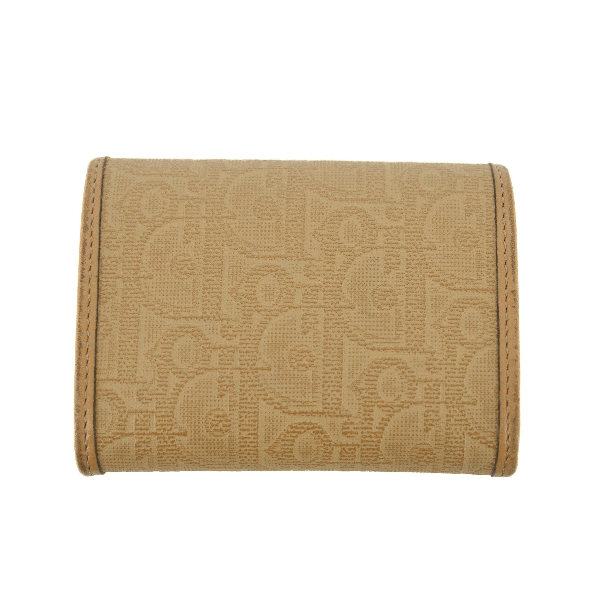 Christian Dior Vintage Tan Monogram Card and Coin Case #3961