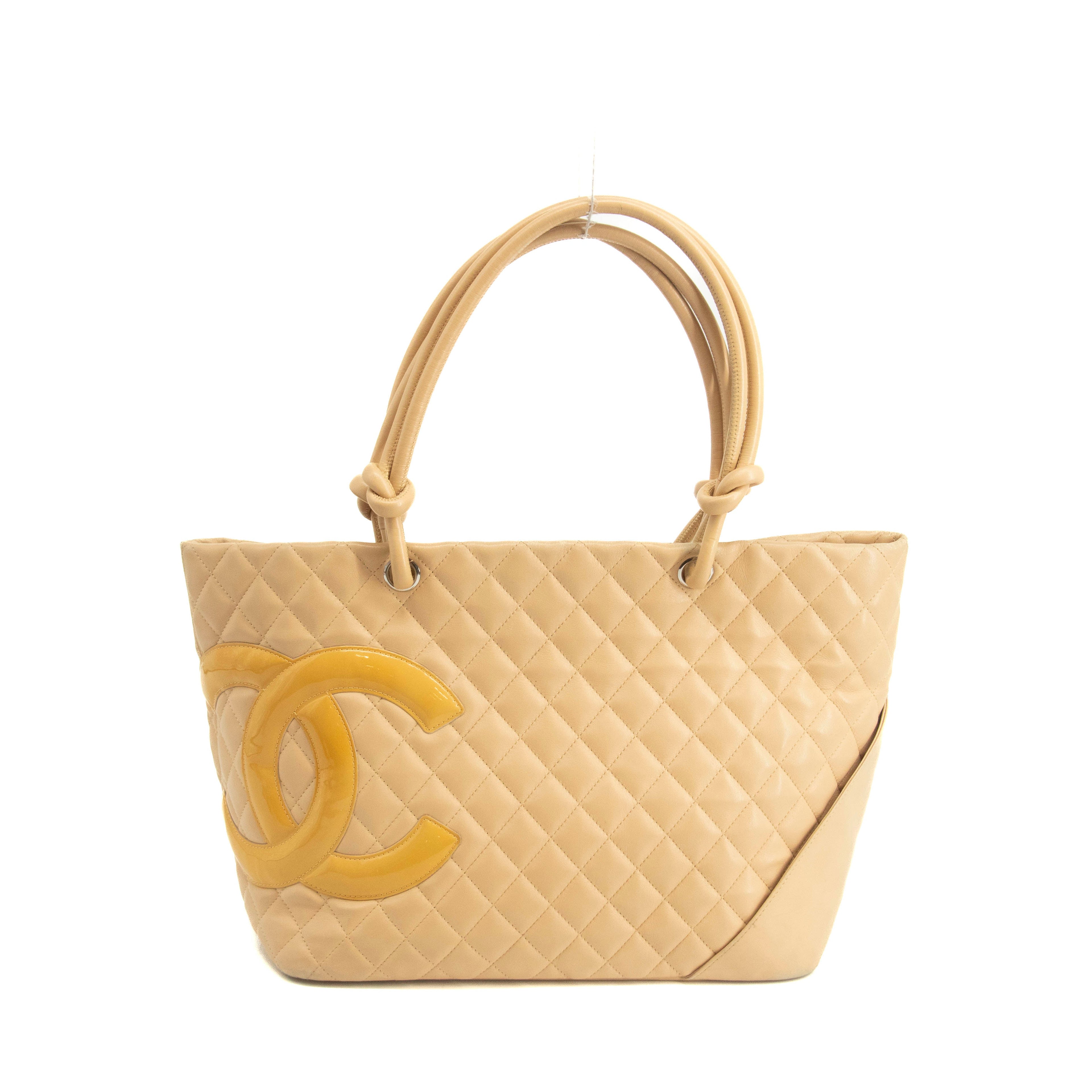 Chanel Beige Lambskin Quilted Cambon Ligne Shoulder Bag 10 Series #3970