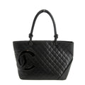 Chanel Black Lambskin Quilted Cambon Ligne Shoulder Bag 13 Series #3973