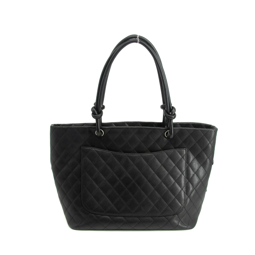 Chanel Black Lambskin Quilted Cambon Ligne Shoulder Bag 13 Series #3973