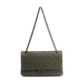 Chanel Caviar Skin Quilted 2.55 Grey Double Flap Shoulder Bag #3983