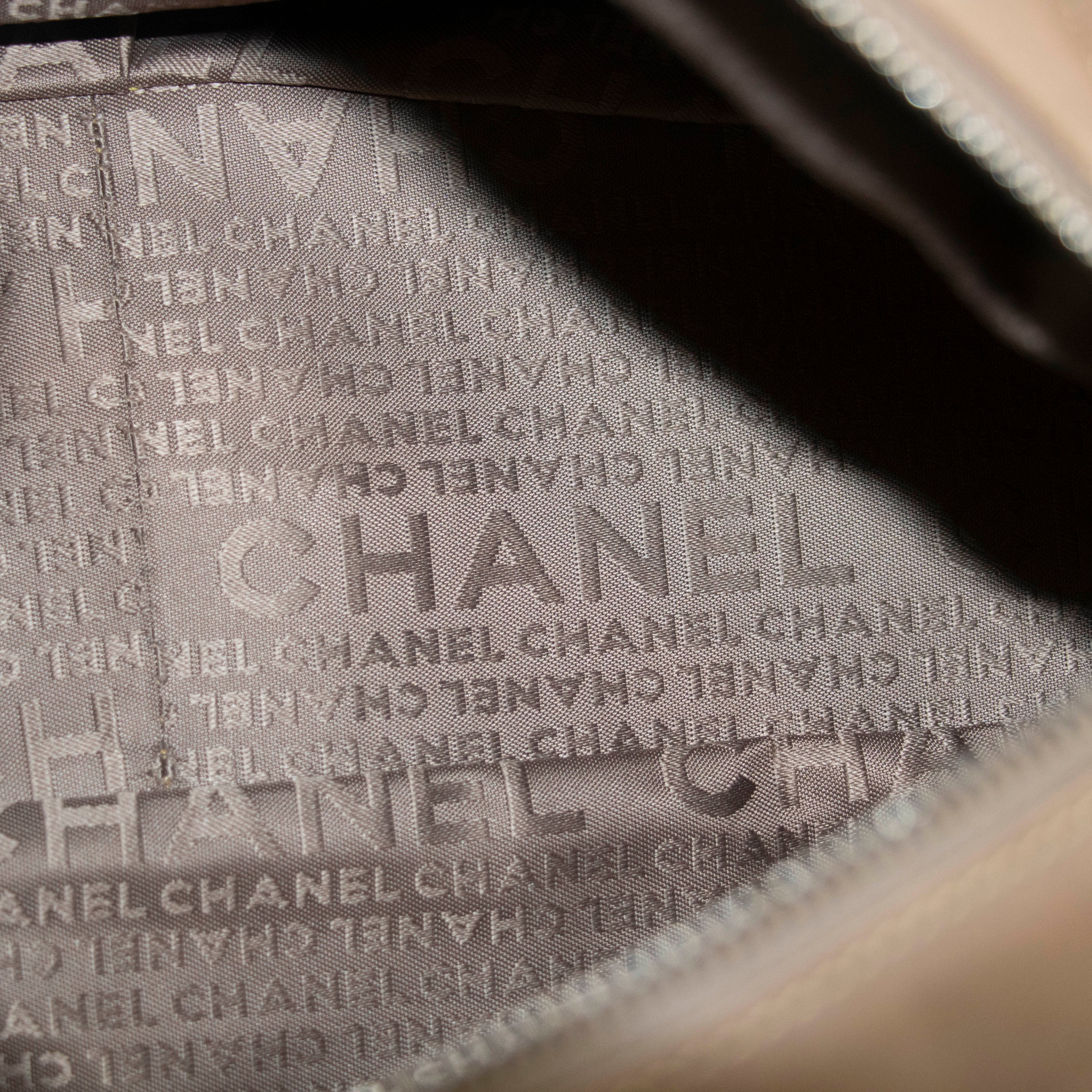 Chanel Brown Chocolate Bar Brown Lambskin Boston Bag #3985