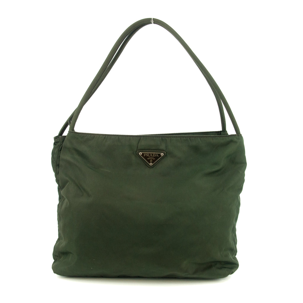 Prada Khaki Tessuto Nylon Tote Bag #4624