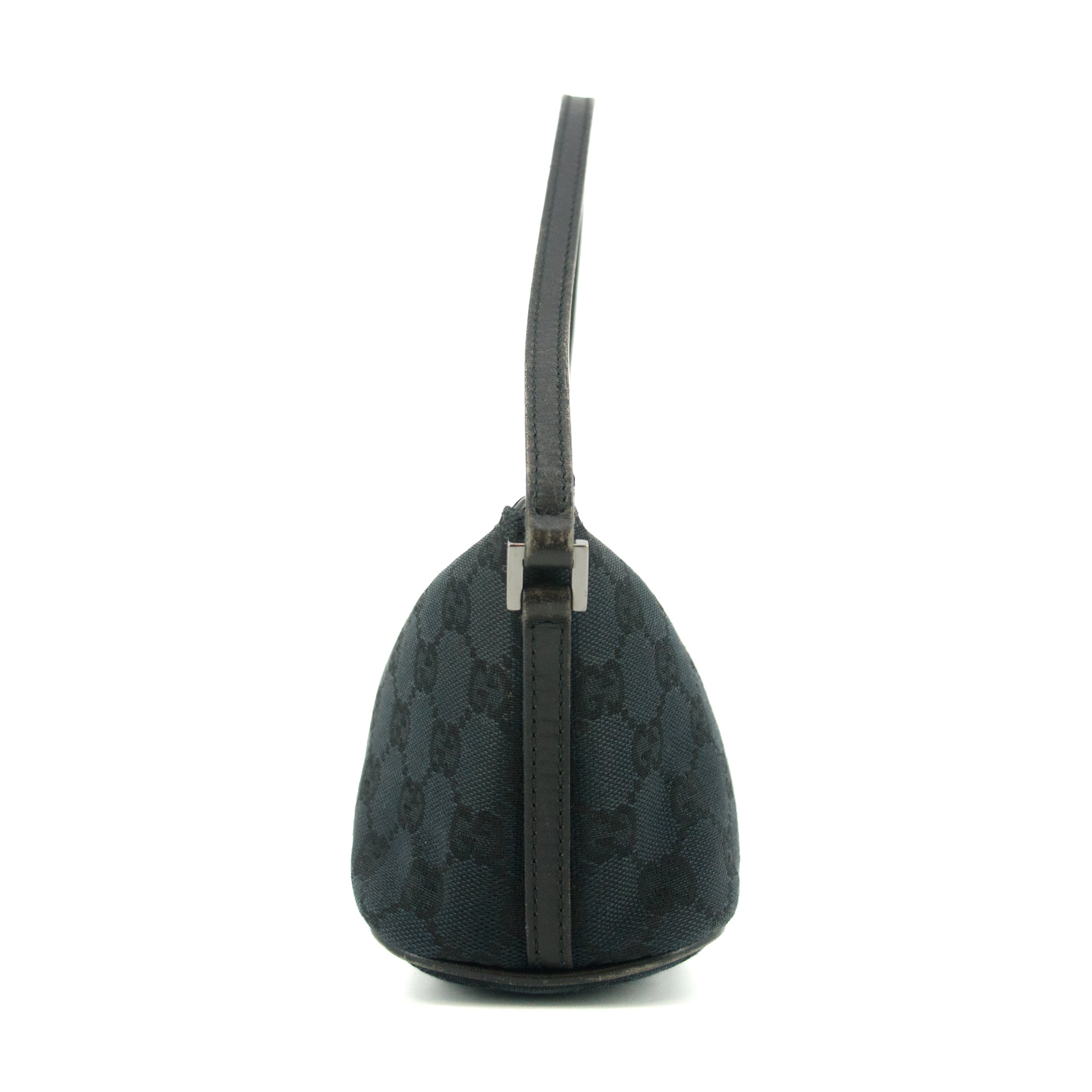 Gucci GG Canvas Black Boat Pochette Bag #4696