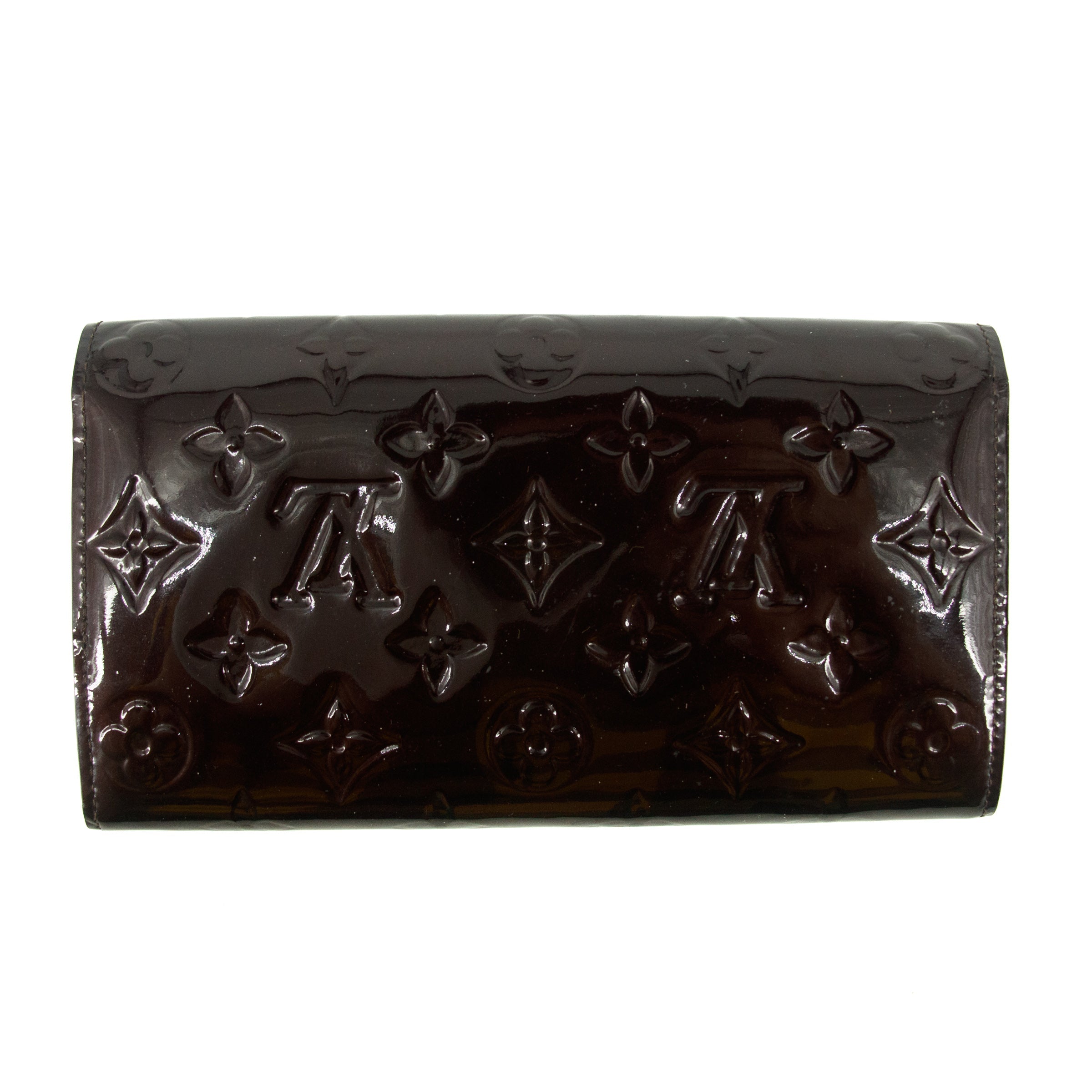Louis Vuitton Purple Vernis Sarah Long Wallet #4698