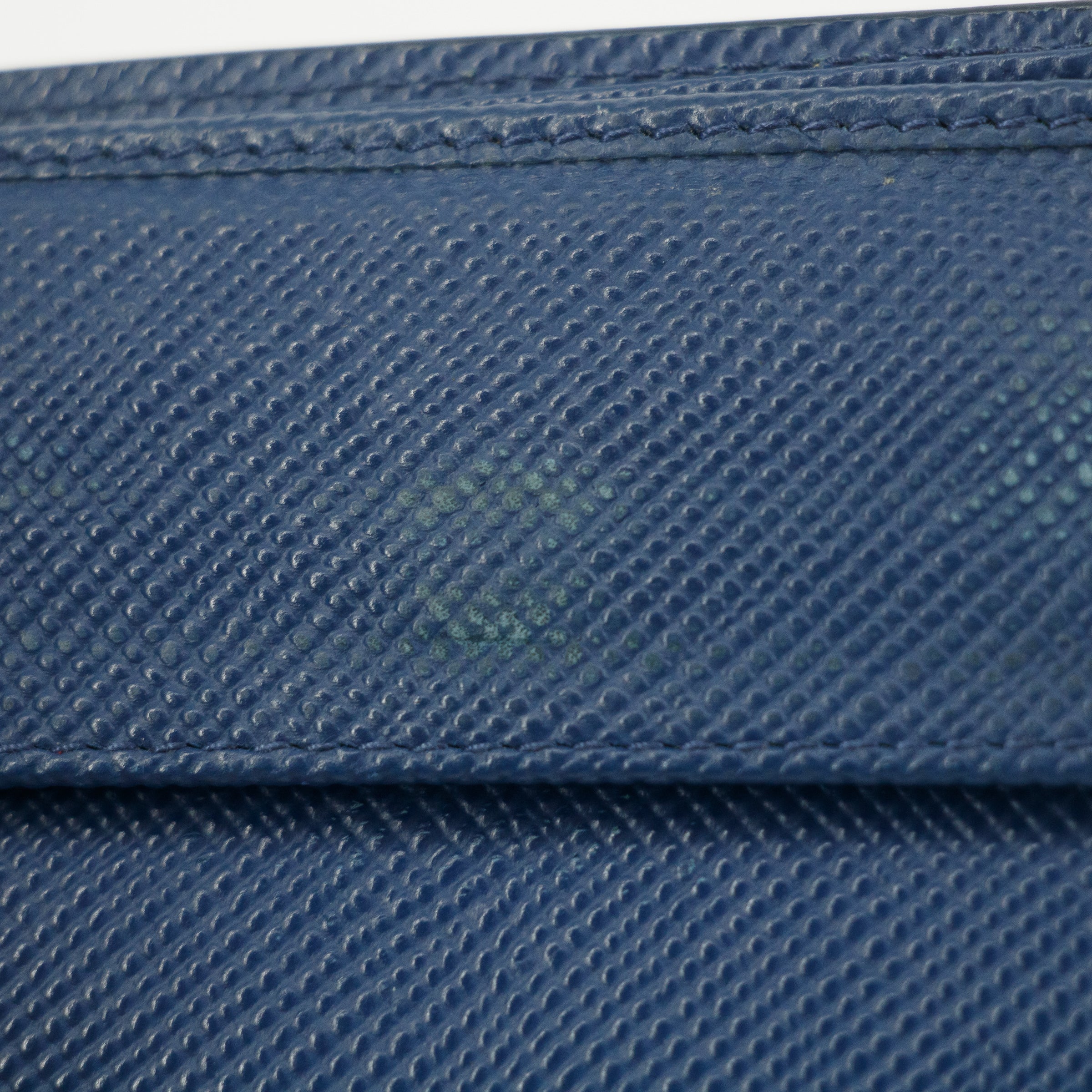 Prada Saffiano Leather Blue Mens Bifold Wallet #4721