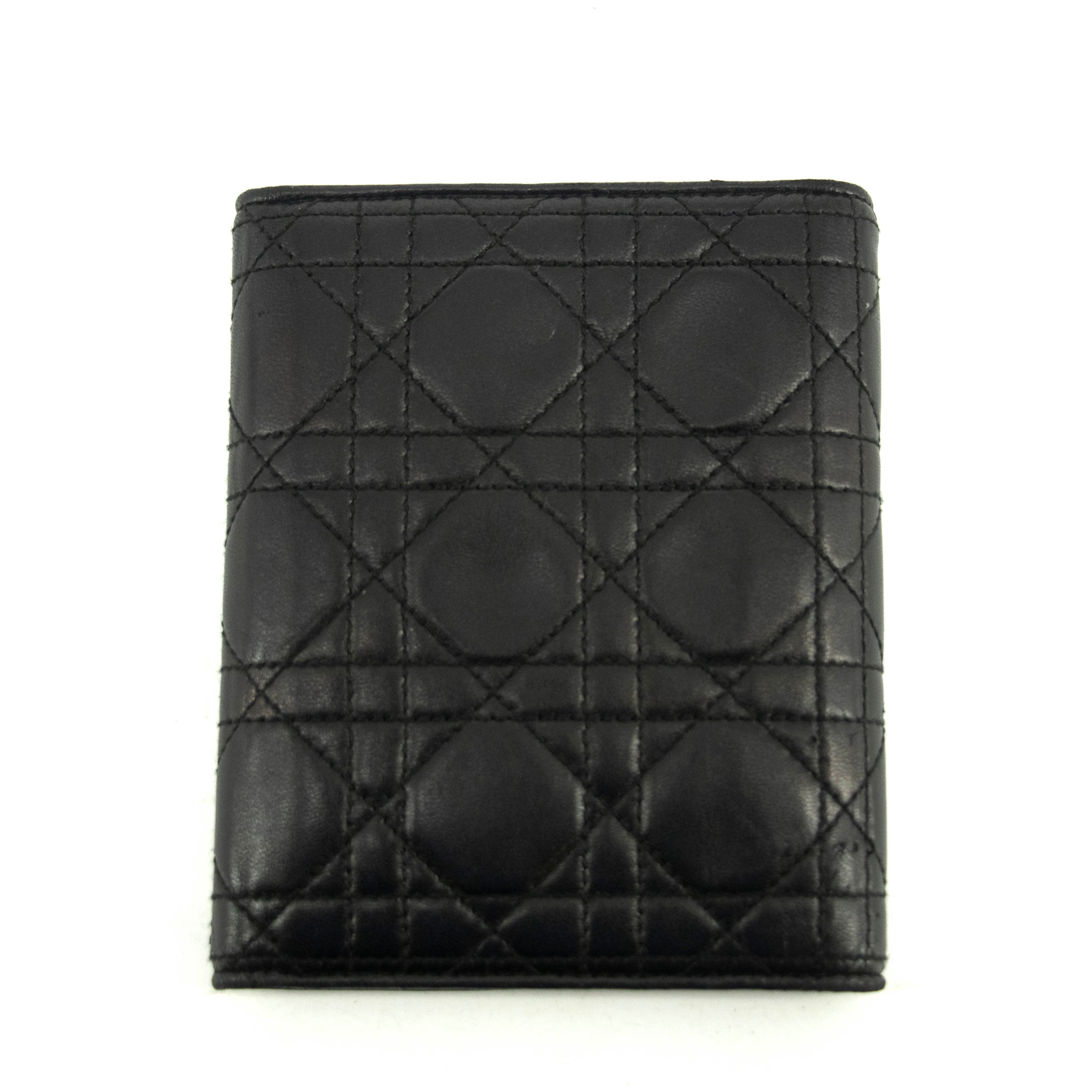 Christian Dior Cannage Leather Black Agenda #4724
