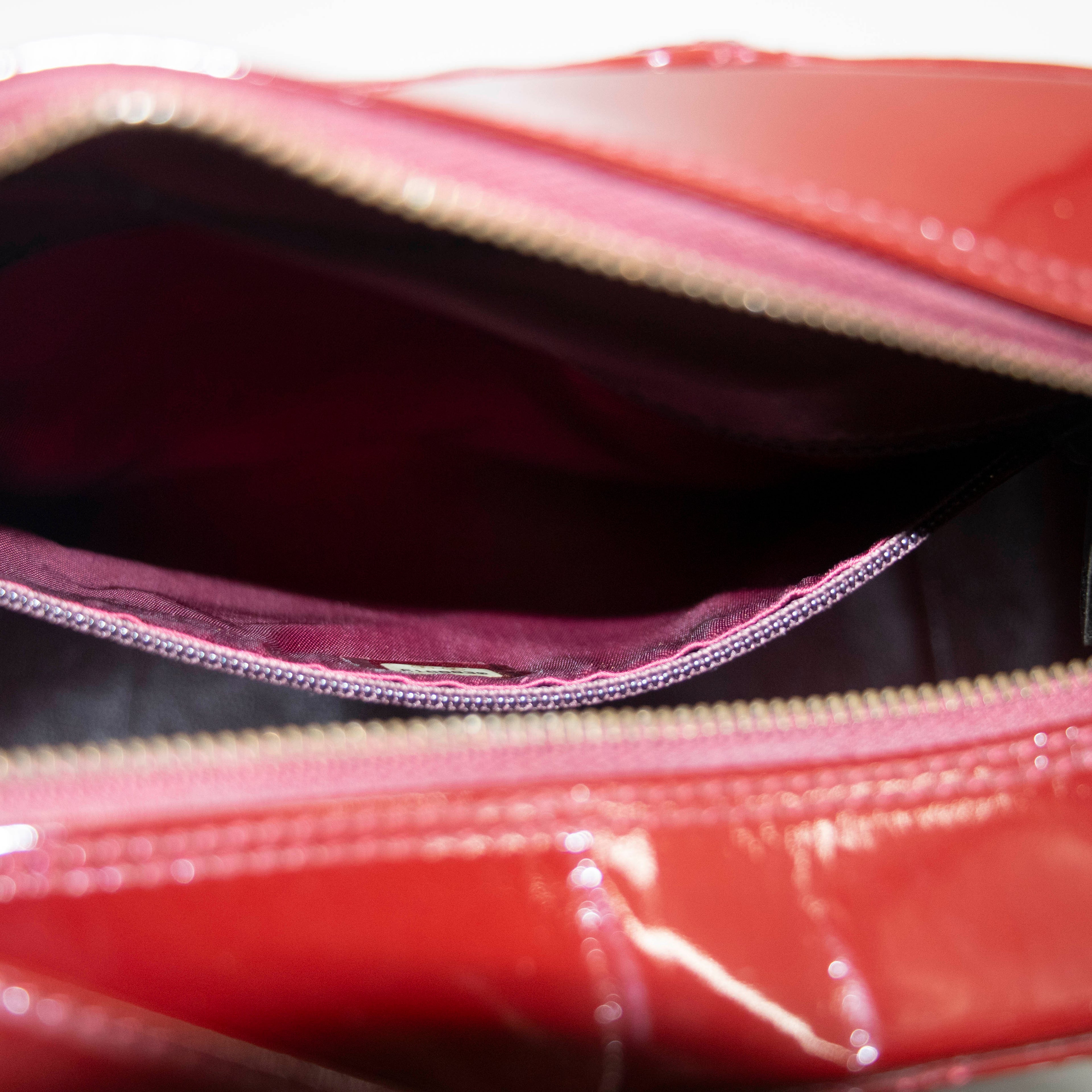 Chanel Matelasse Patent Enamel Red Shoulder Bag  #4738