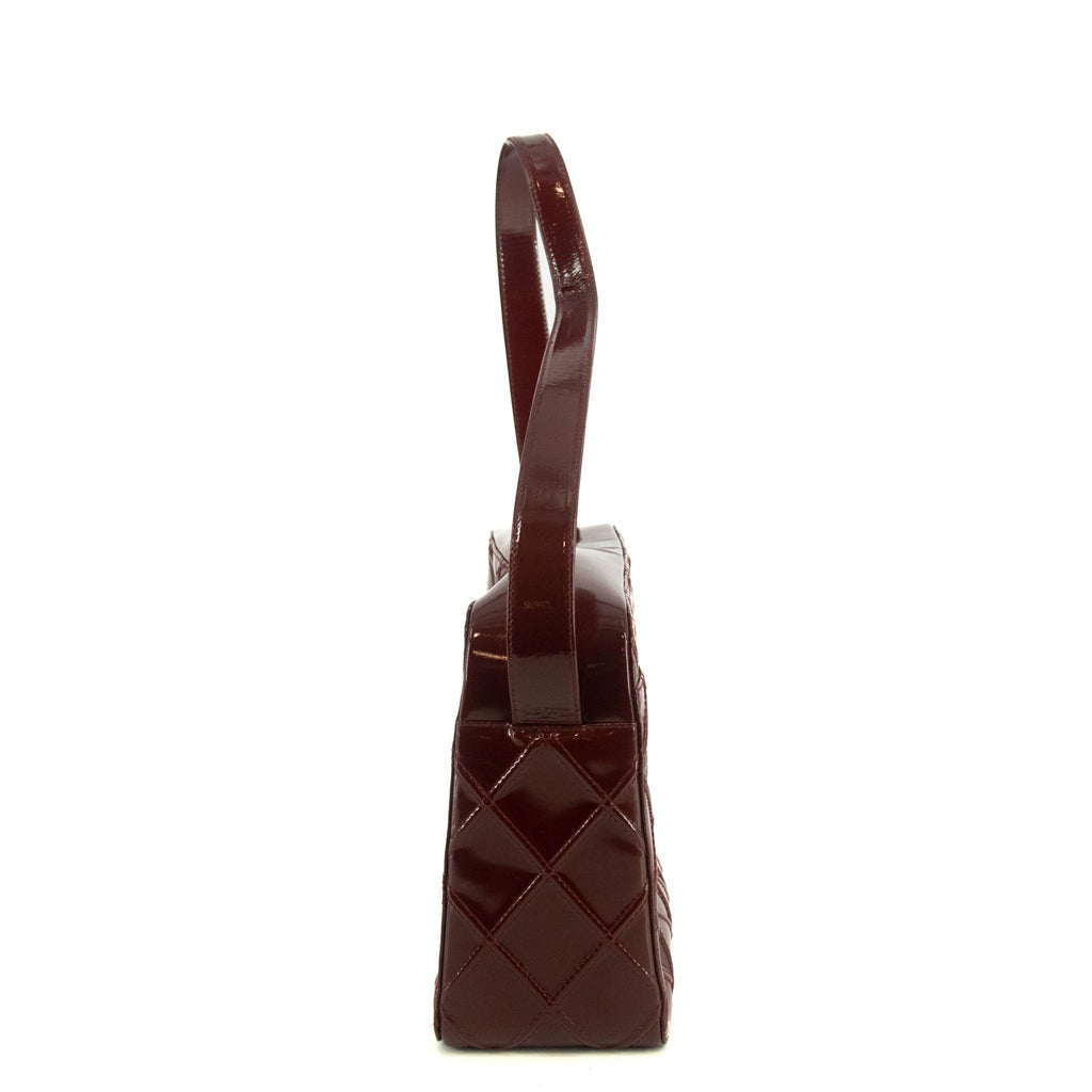 Chanel Matelasse Patent Enamel Red Shoulder Bag  #4738