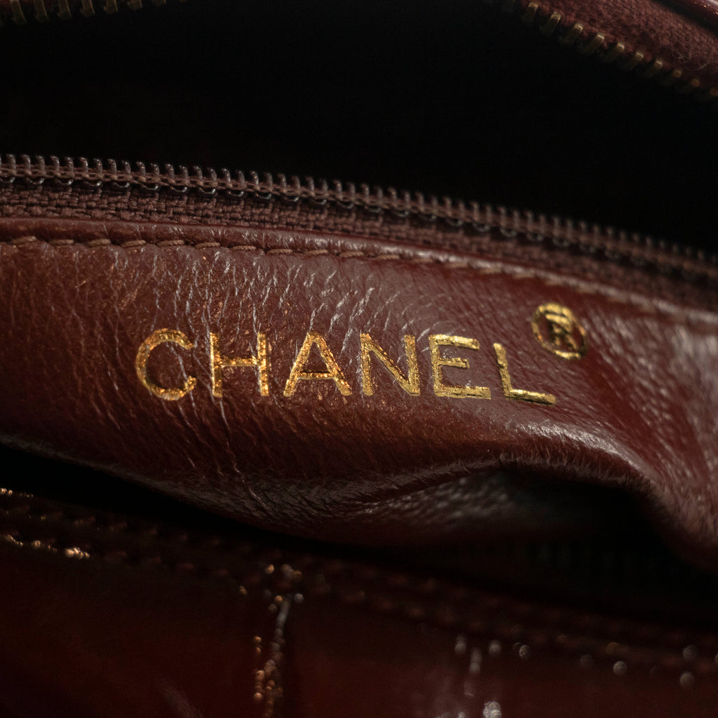 Chanel Matelasse Patent Enamel Red Shoulder Bag  #4738