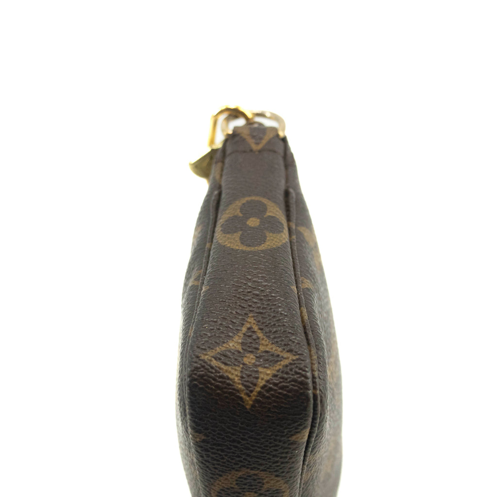 Louis Vuitton Monogram Canvas Brown Mini Pochette Accessories Clutch #4753