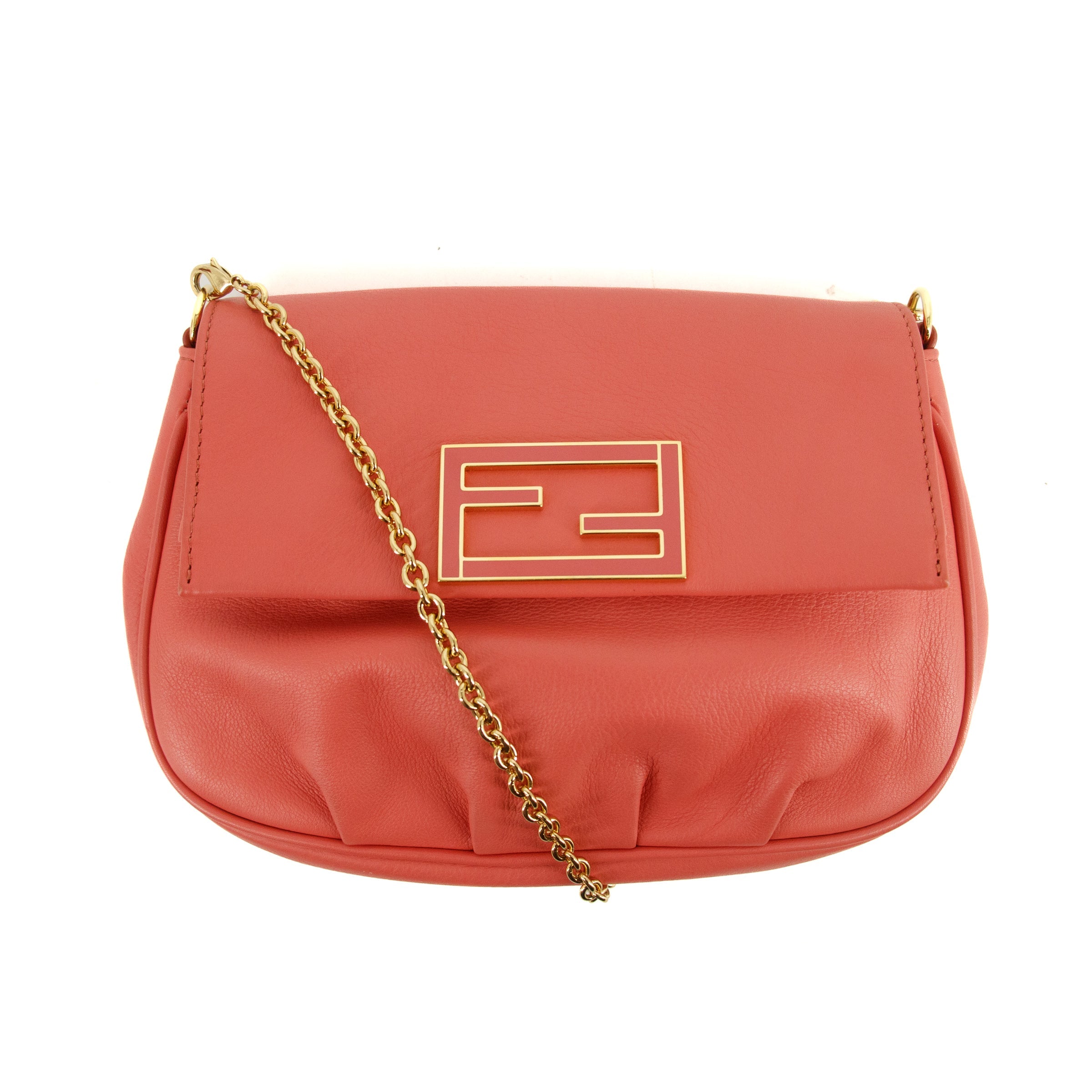 Fendi Fendista Pink Leather Pochette Crossbody Bag #4798