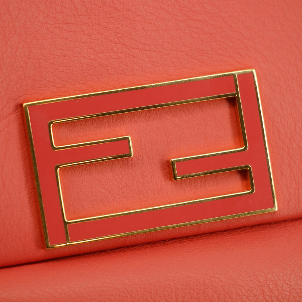 Fendi Fendista Pink Leather Pochette Crossbody Bag #4798
