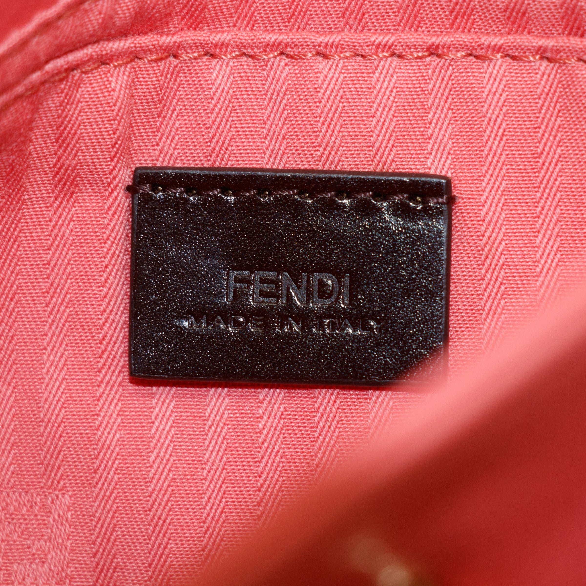 Fendi Fendista Pink Leather Pochette Crossbody Bag #4798