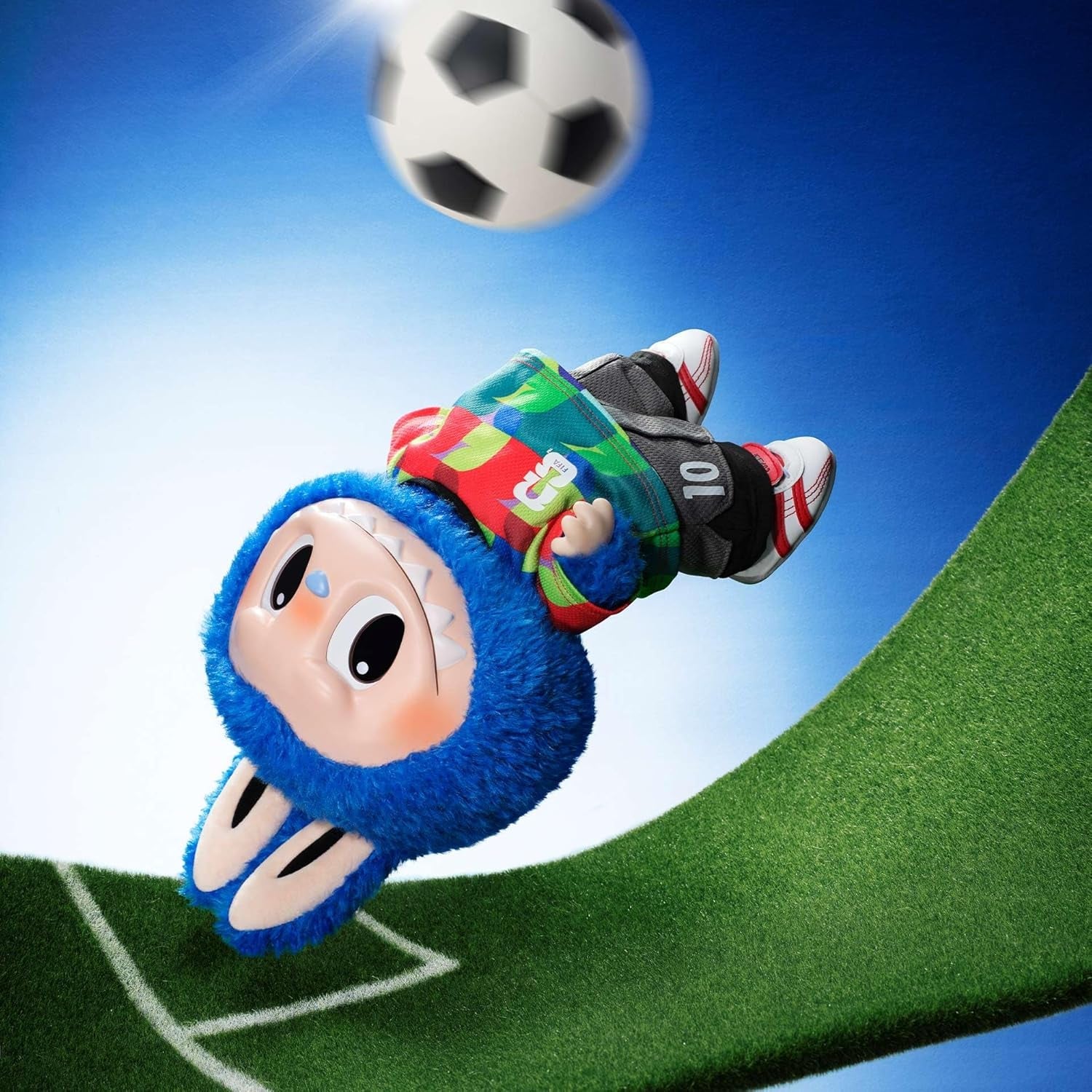 POP MART the Monsters × FIFA Series - Catch the Win Vinyl Plush Doll, Big Labubu with FIFA World Cup 2026 Clothes, Gift for Sports Fans, Teenagers, Adults, 14.96 Inches Height