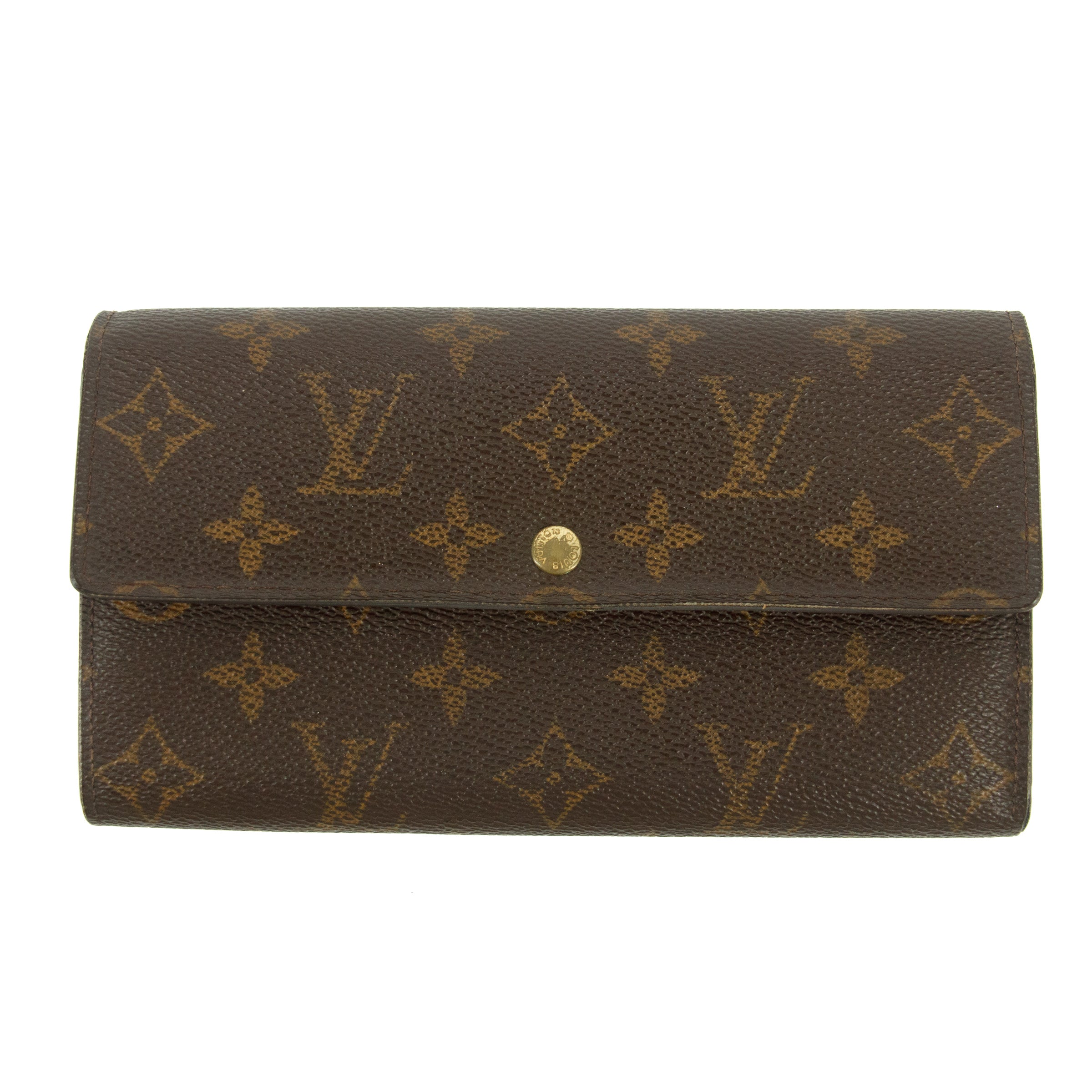 Lous Vuitton Monogram Canvas Sarah Long Wallet #5153