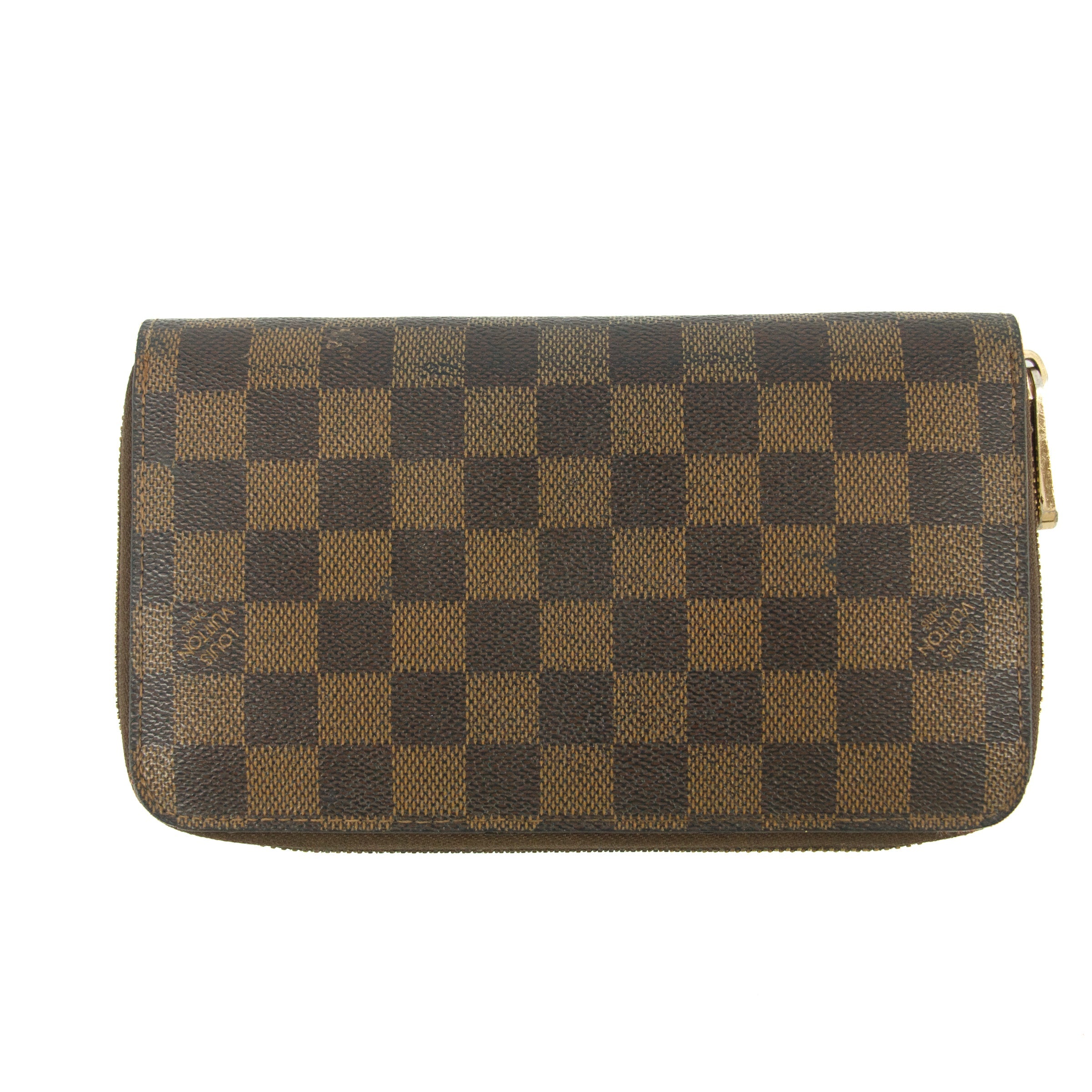 Louis Vuitton Damier Ebene Large Zippy Wallet #5160