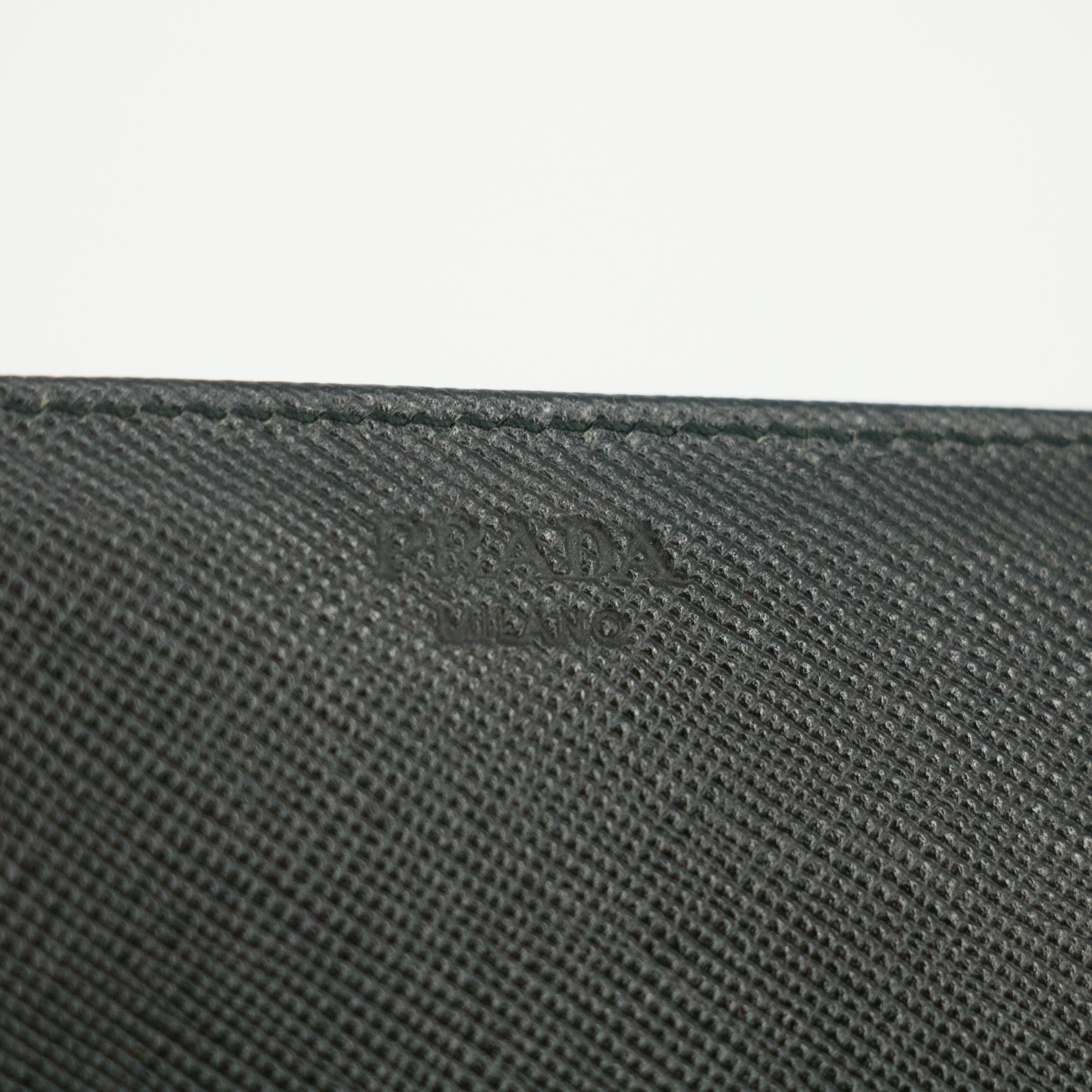 Prada Grey Nylon Triangular Logo Long Wallet #5162