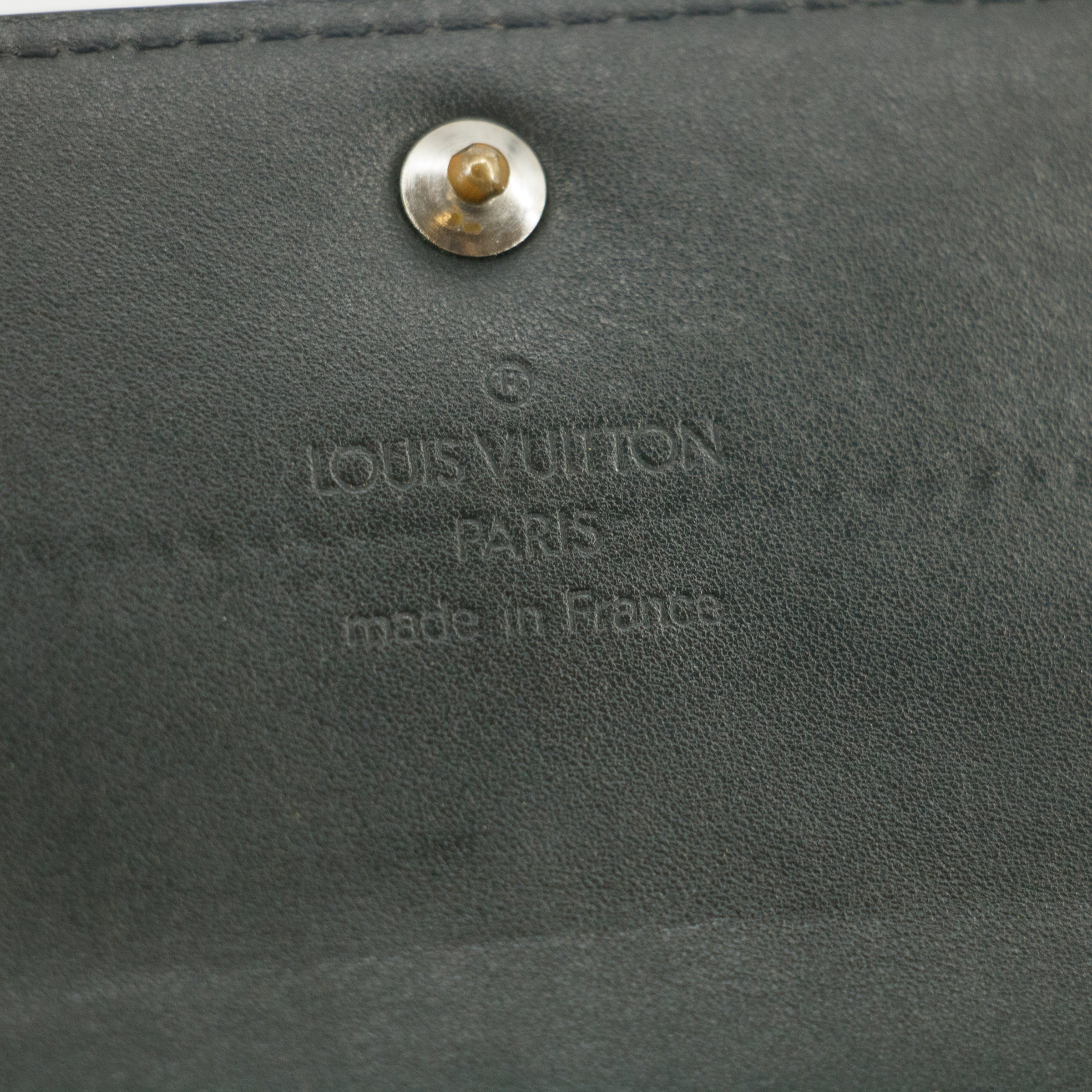 Louis Vuitton Grey Vernis Long Wallet #5166