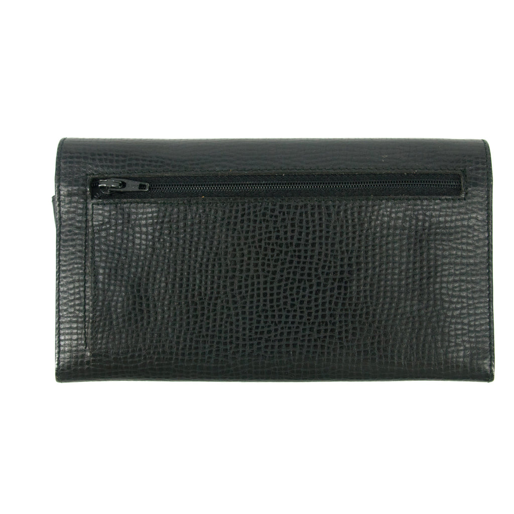 Christian Dior Black Leather Long Wallet #5175